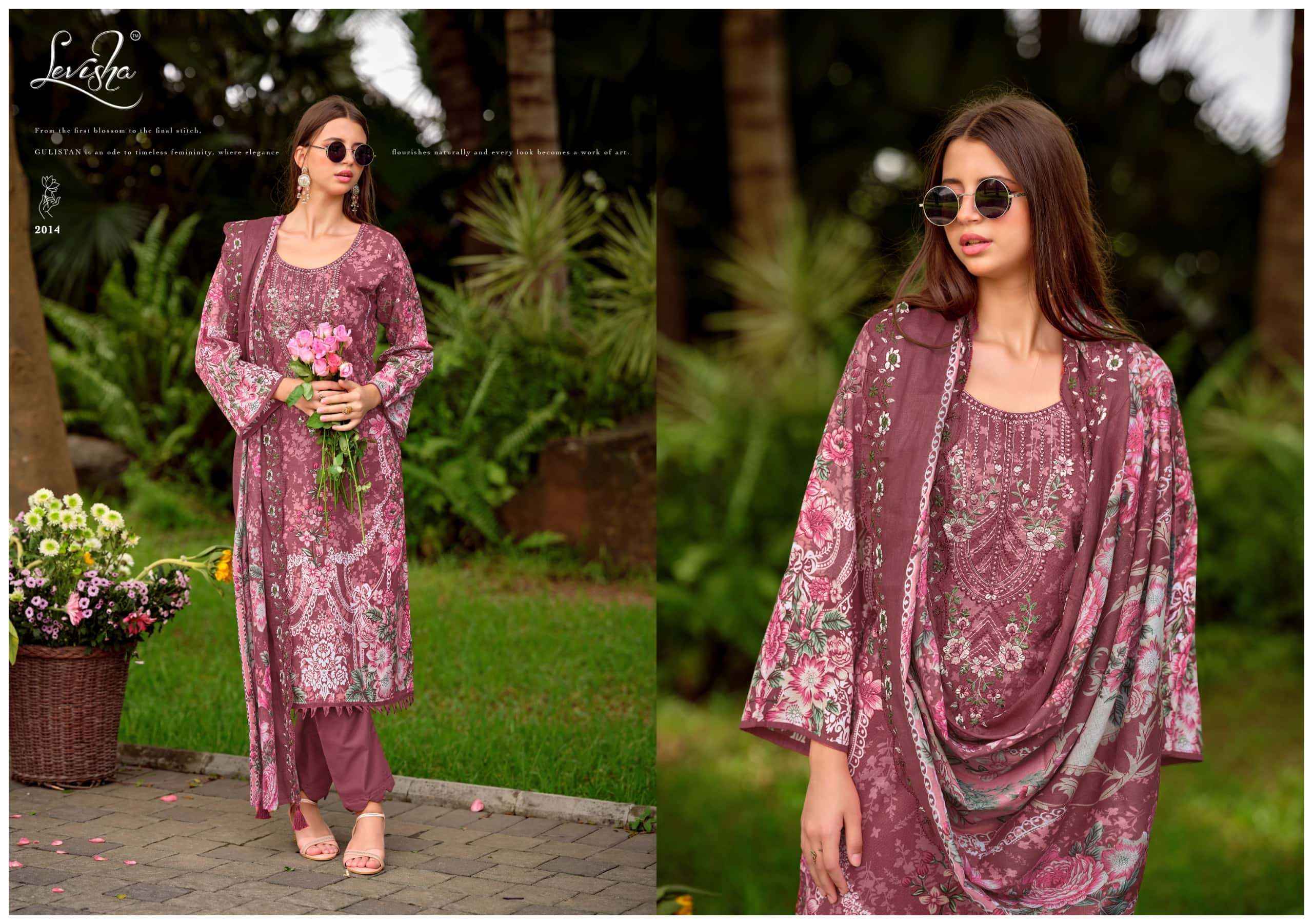 Levisha Mashakali Vol 2 Pakistani Style Cotton Dress Material _ Wholesale Factory Rate ( 8 Pcs catalog )
