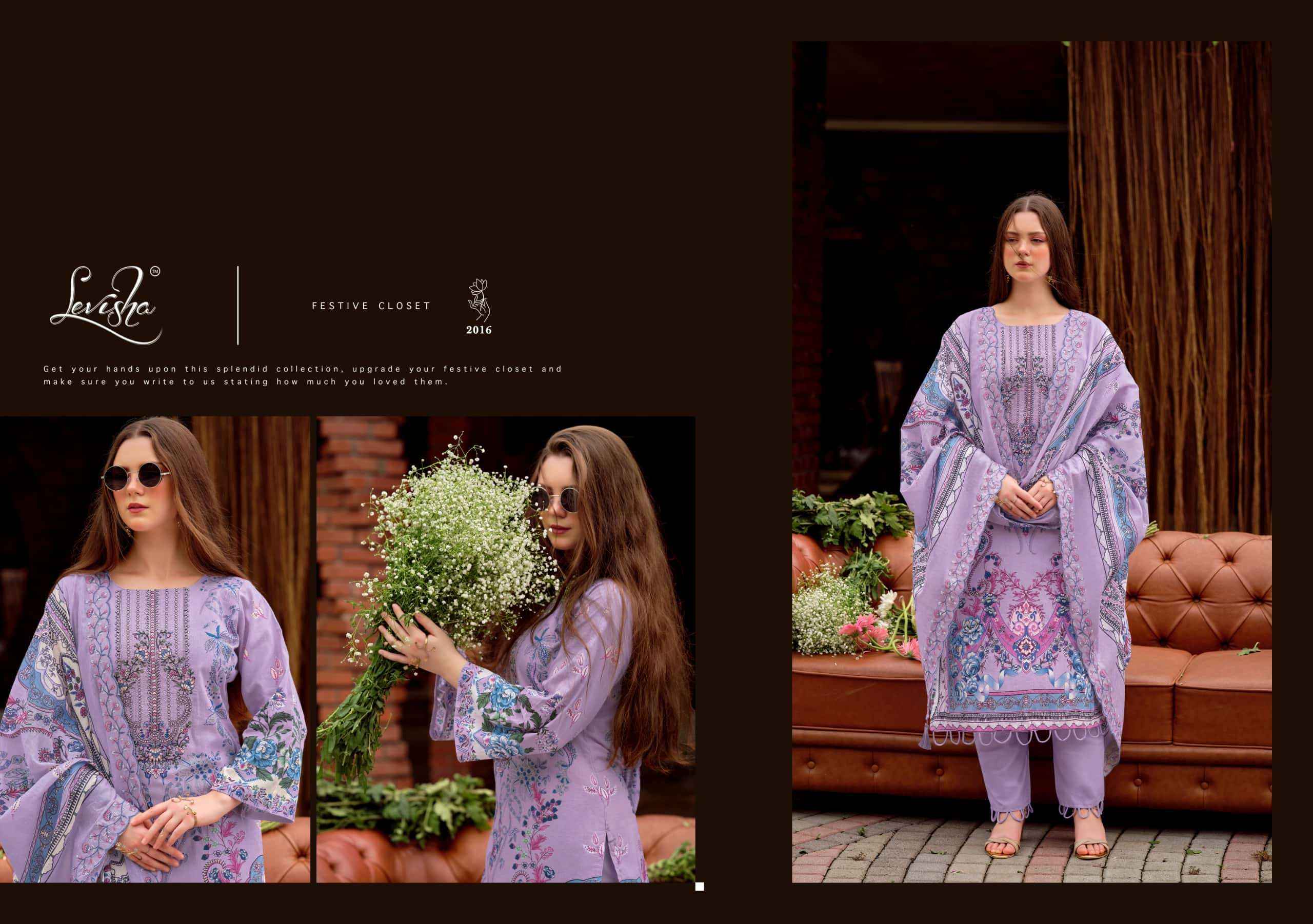 Levisha Mashakali Vol 2 Pakistani Style Cotton Dress Material _ Wholesale Factory Rate ( 8 Pcs catalog )