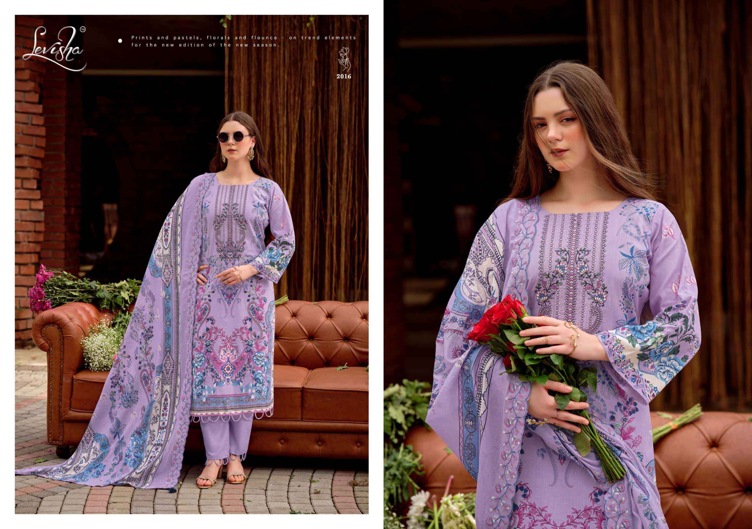 Levisha Mashakali Vol 2 Pakistani Style Cotton Dress Material _ Wholesale Factory Rate ( 8 Pcs catalog )