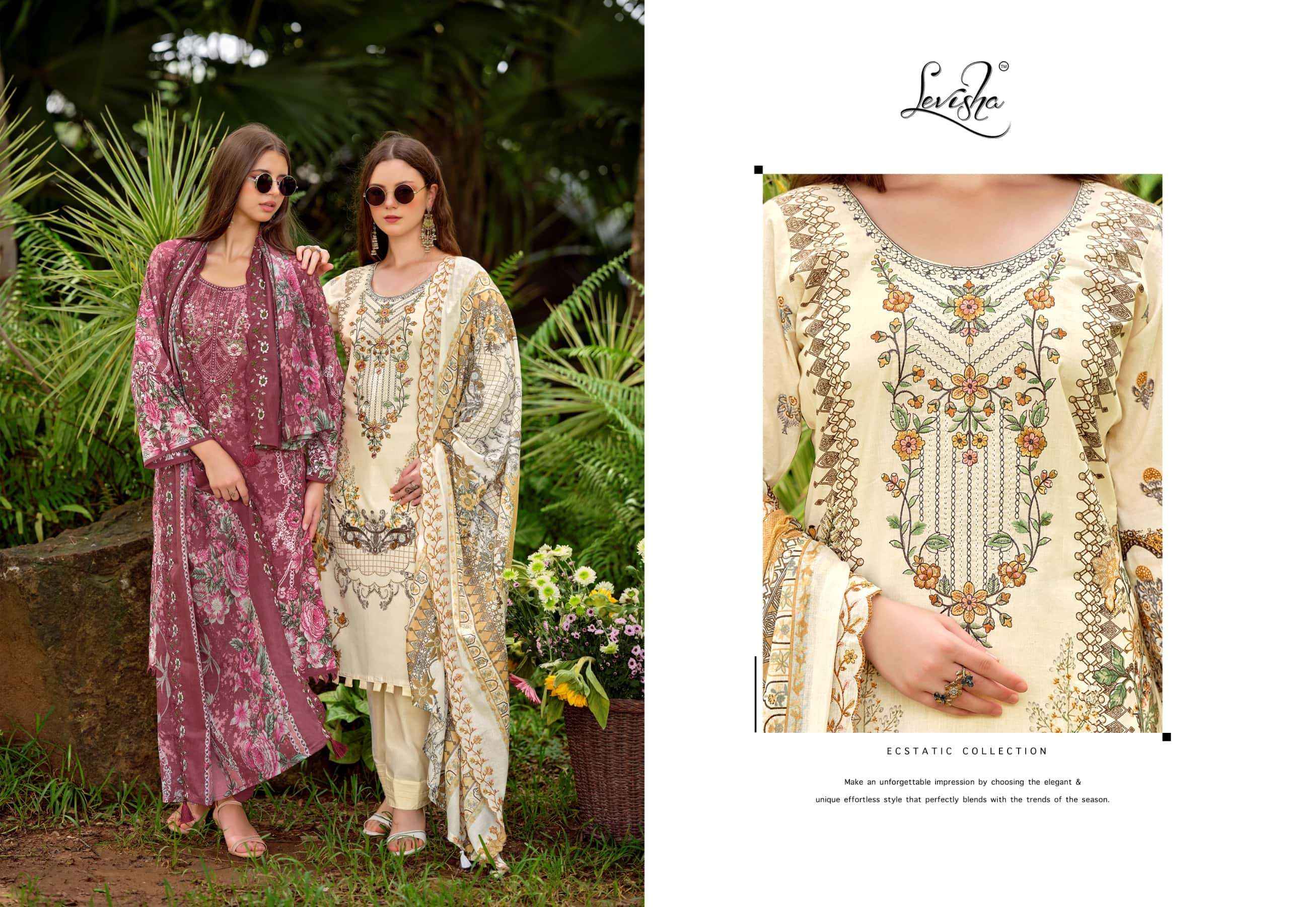 Levisha Mashakali Vol 2 Pakistani Style Cotton Dress Material _ Wholesale Factory Rate ( 8 Pcs catalog )