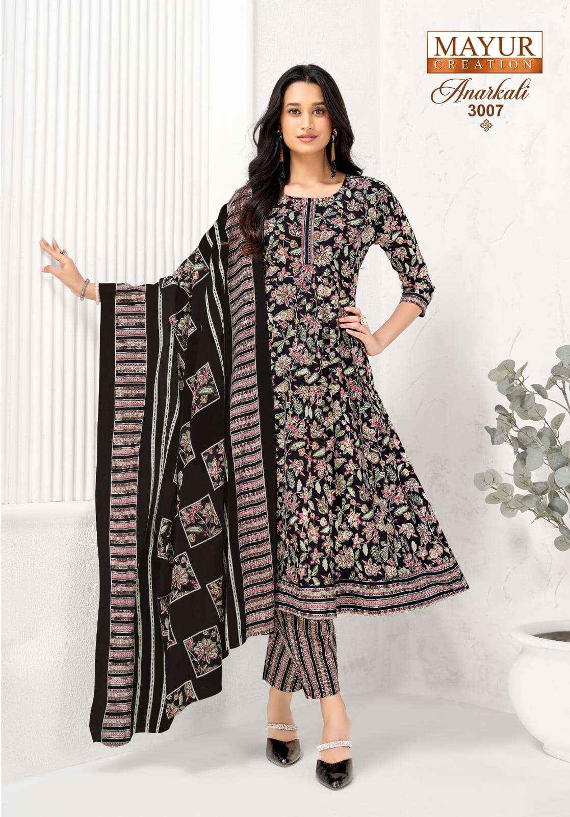 Mayur Anarkali Vol 3 Readymade Cotton Anarkali Top Bottom Dupatta Set _ Wholesale Factory Rate ( 8 Pcs Catalog )