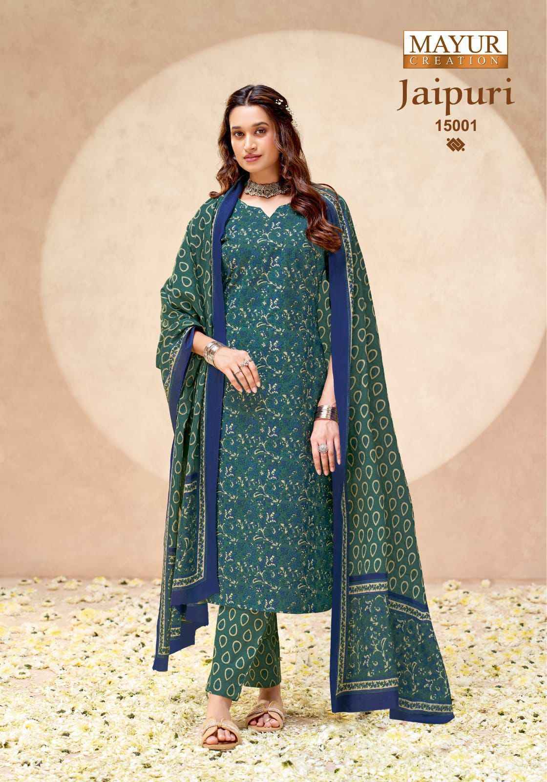 Mayur Creation Jaipuri Vol 15 Readymade Cotton Dress _ Wholesale Factory Rate ( 10 Pcs catalog )