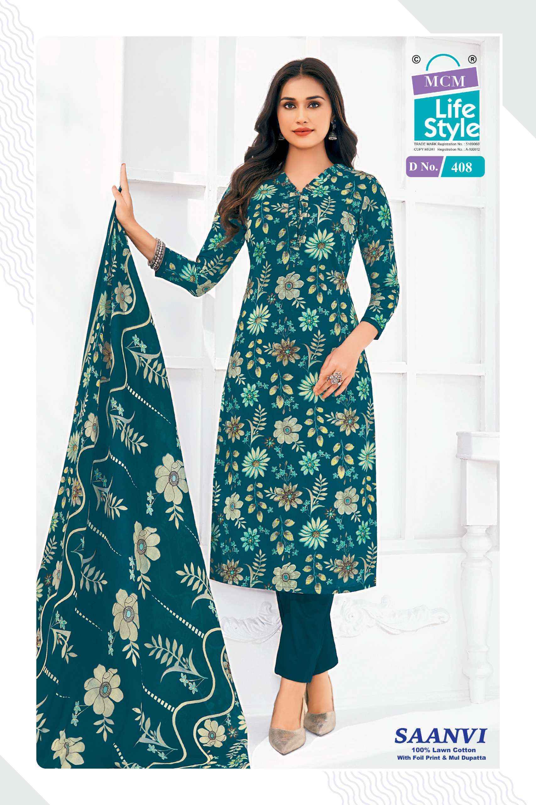 MCM Lifestyle Saanvi Vol 4 Lawn Cotton Dress Material (10 Pcs Catalog) | Surat Wholesale Price