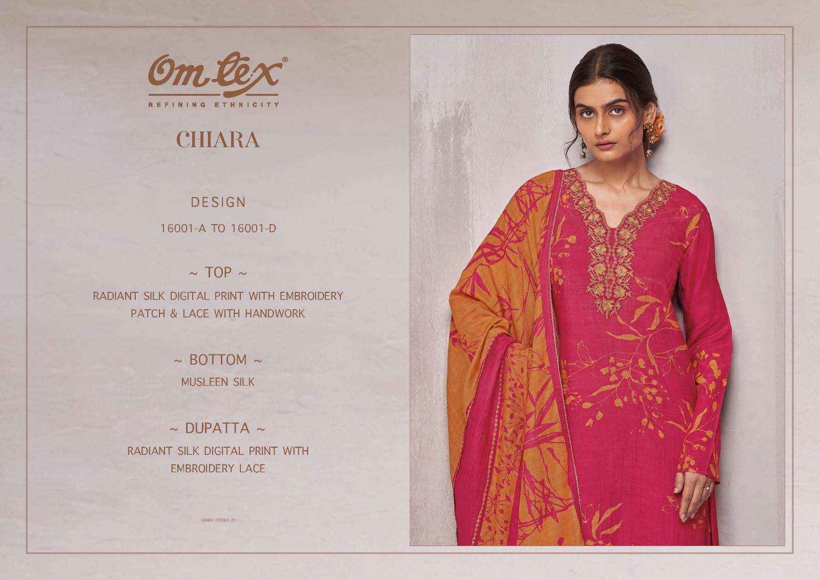 Omtex Chiara Fancy Silk Premium Designs Dress Wholesale _ Wholesale Factory Rate ( 4 Pcs Catalog )