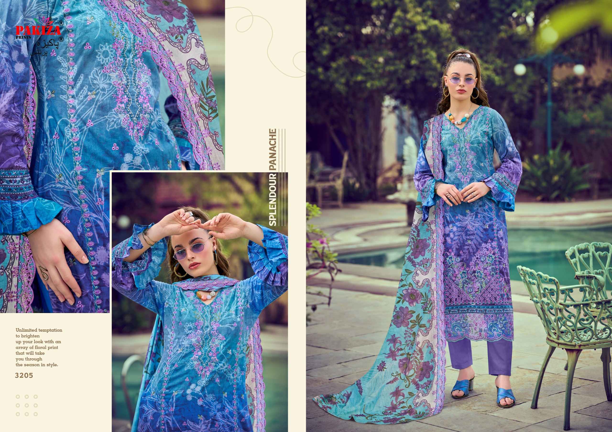 Pakiza Prints Farah Vol 32 Lawn Dress Material _ Wholesale Factory Rate ( 10 Pcs Catalog )