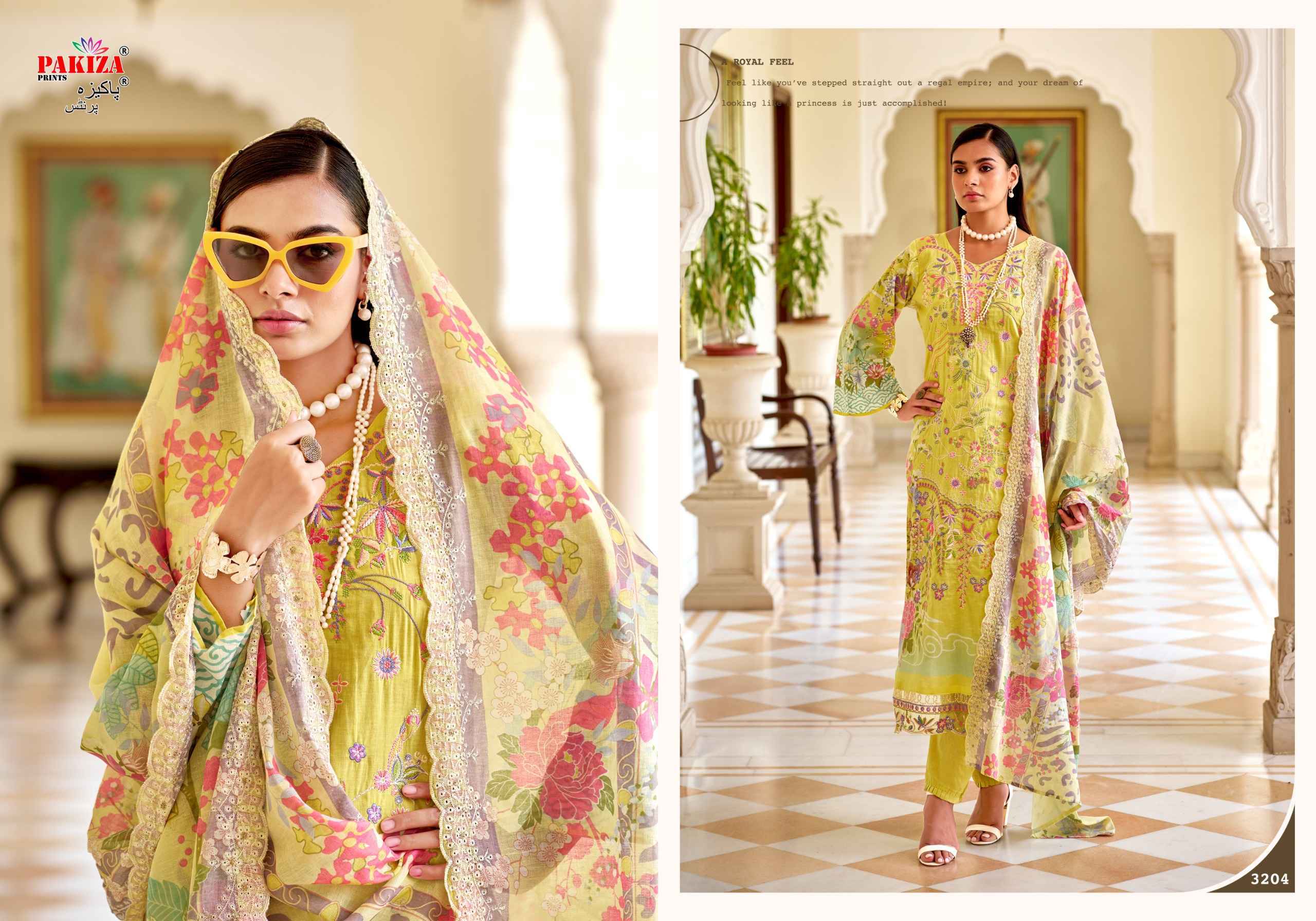 Pakiza Prints Farah Vol 32 Lawn Dress Material _ Wholesale Factory Rate ( 10 Pcs Catalog )