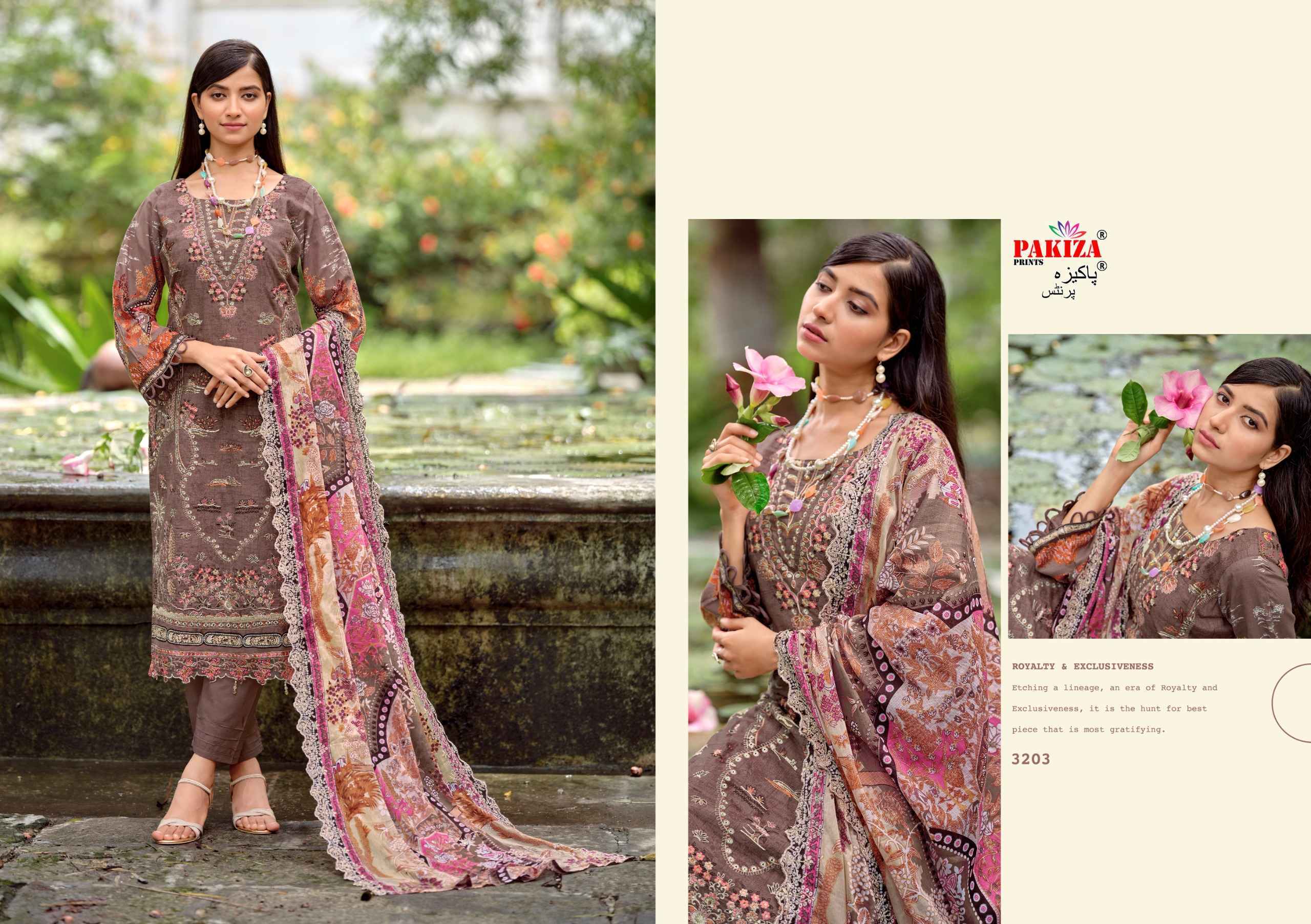 Pakiza Prints Farah Vol 32 Lawn Dress Material _ Wholesale Factory Rate ( 10 Pcs Catalog )