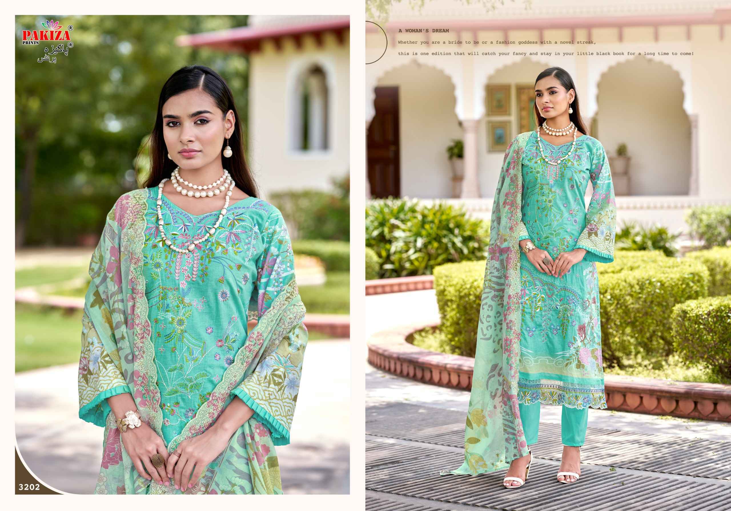 Pakiza Prints Farah Vol 32 Lawn Dress Material _ Wholesale Factory Rate ( 10 Pcs Catalog )
