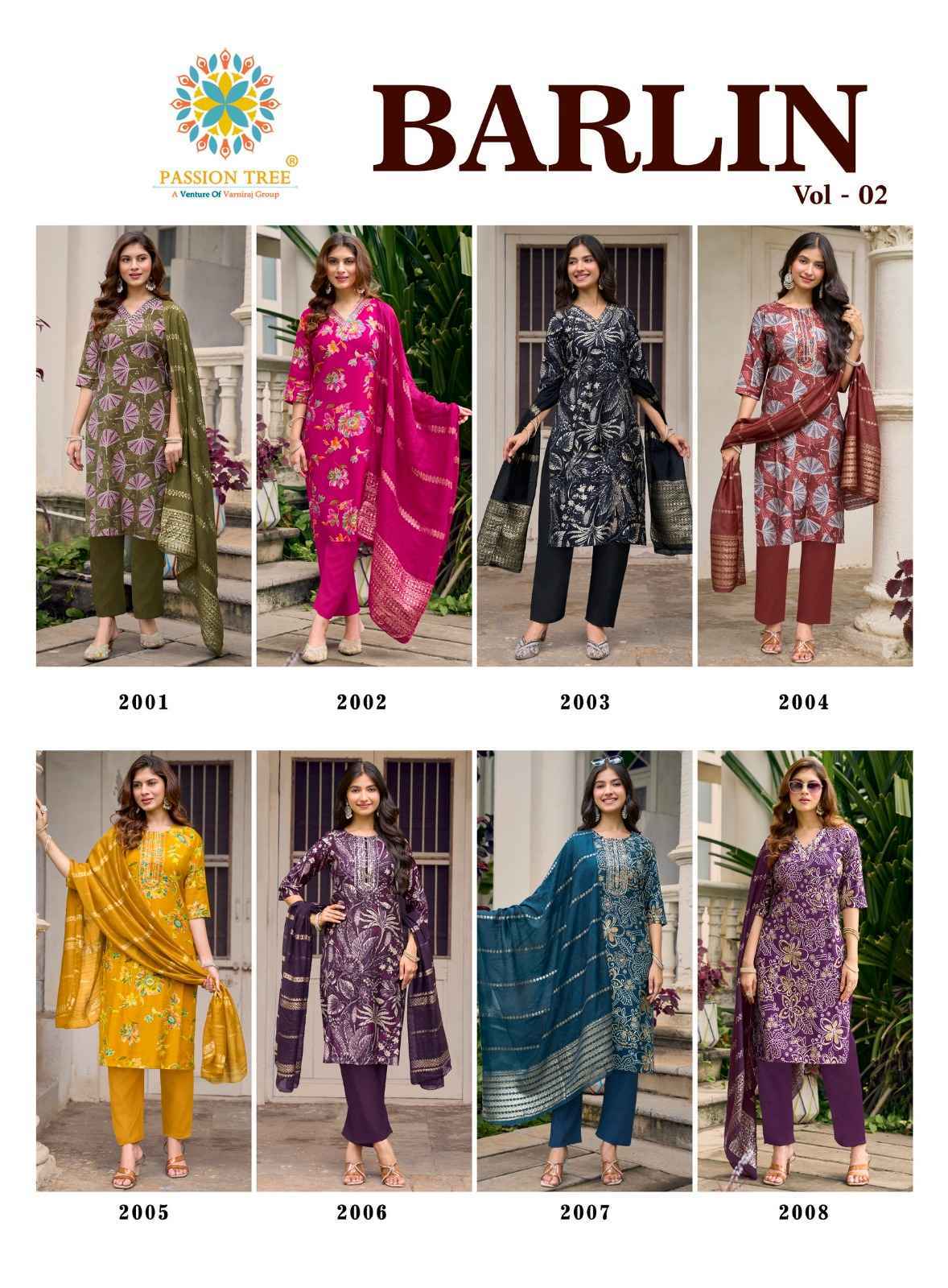 Passion Tree Barlin Vol 2 Barlin Kurti Combo Set _ Wholesale Factory Rate ( 8 Pcs Catalog )