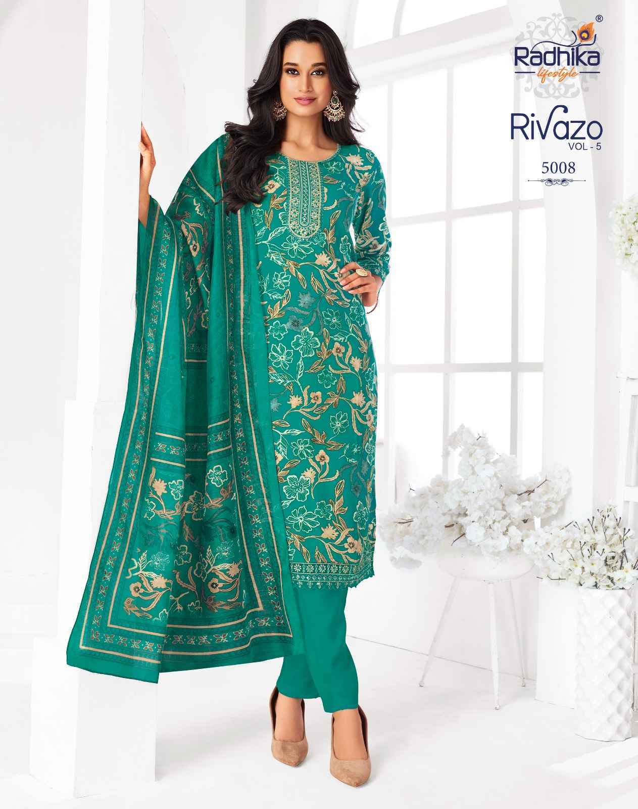 Radhika Lifestyle Rivazo Vol 5 Reyon Readymade Suits | factory direct wholesale clothing india online ( 8 pcs Catalogue )