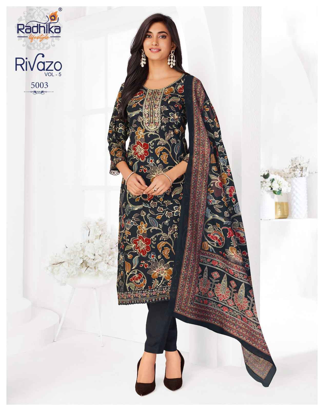 Radhika Lifestyle Rivazo Vol 5 Reyon Readymade Suits | factory direct wholesale clothing india online ( 8 pcs Catalogue )