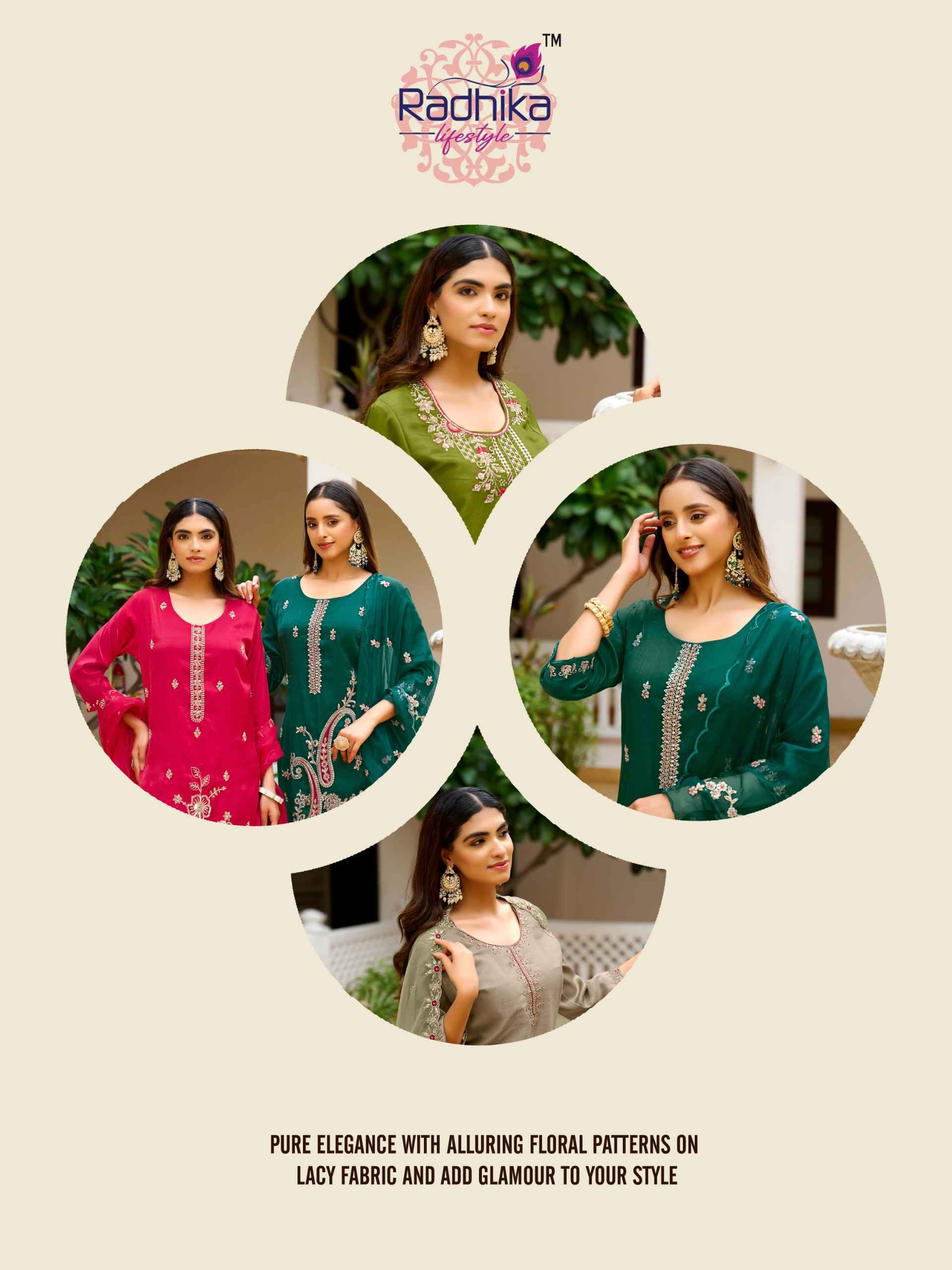 Radhika Lifestyle Sarin Vol 1 | factory direct wholesale clothing india for ladies ( 6 pcs Catalogue )