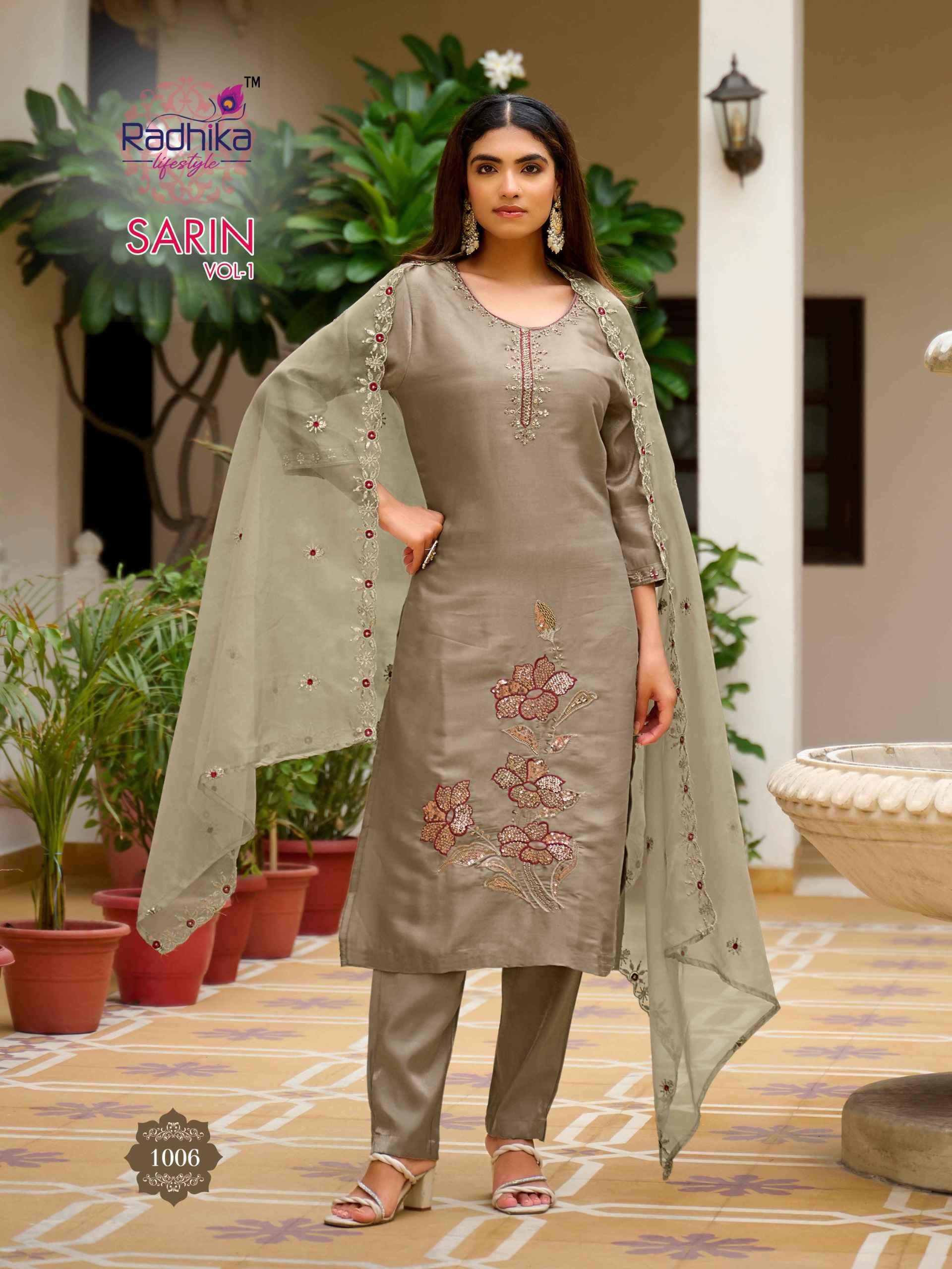 Radhika Lifestyle Sarin Vol 1 | factory direct wholesale clothing india for ladies ( 6 pcs Catalogue )