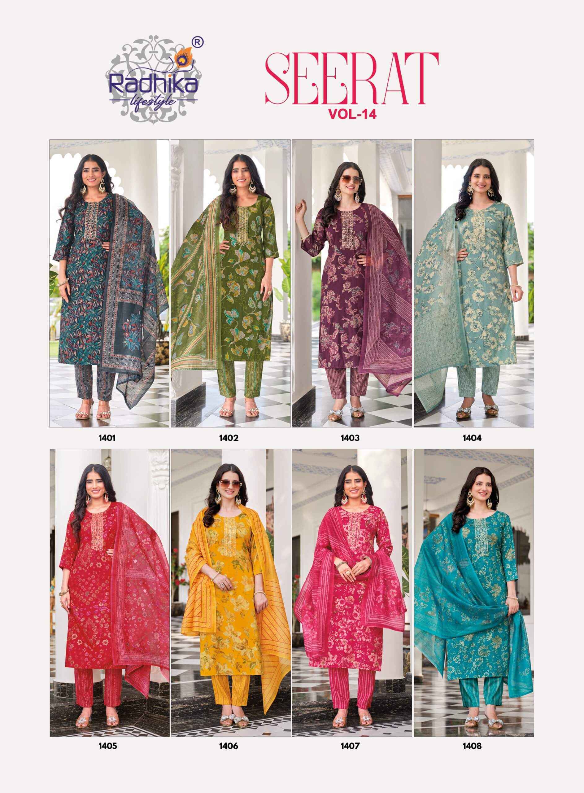 Radhika Lifestyle Seerat Vol 14 - Wholesale Online Price ( 8 Pcs Catalog )