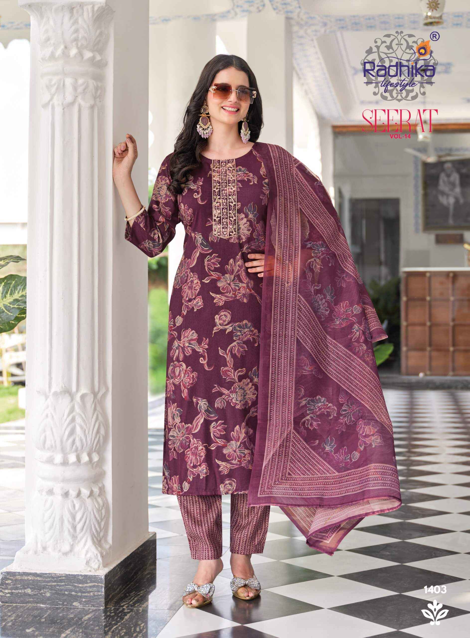 Radhika Lifestyle Seerat Vol 14 - Wholesale Online Price ( 8 Pcs Catalog )