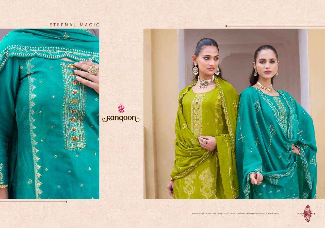 Rangoon Darpan Vol 2 Partywear Designer Gharara Dress _ Wholesale Factory Rate ( 4 Pcs Catalog )