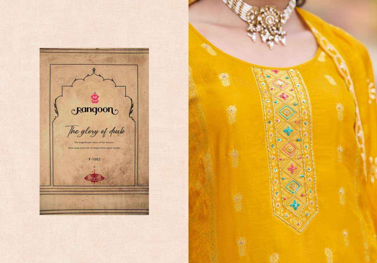 Rangoon Darpan Vol 2 Partywear Designer Gharara Dress _ Wholesale Factory Rate ( 4 Pcs Catalog )