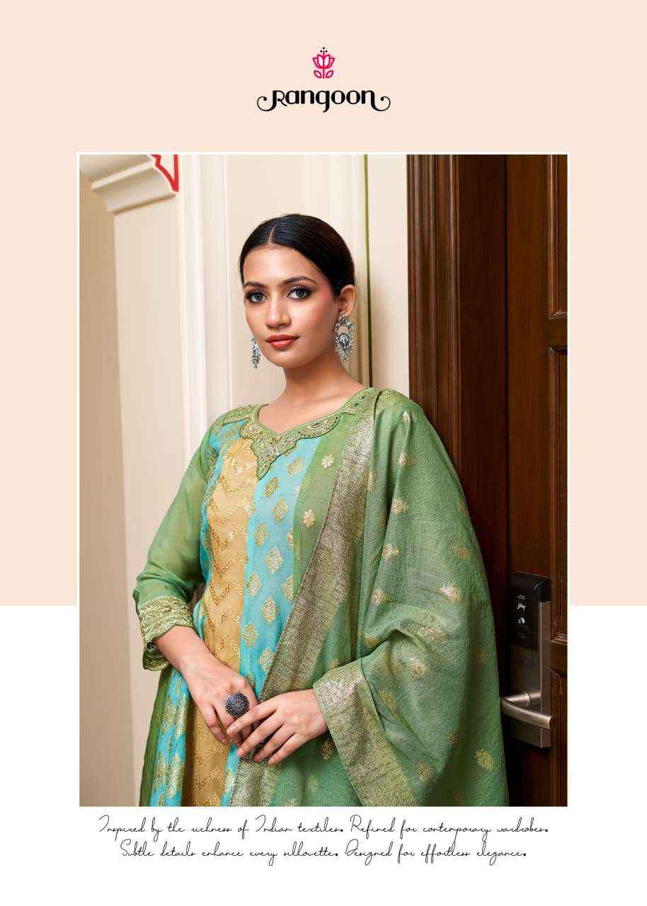 Rangoon Drva Designer 3 Piece Palazzo Dress _ Wholesale Factory Rate ( 2 Pcs Catalog )