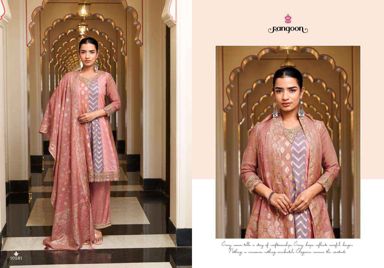 Rangoon Drva Designer 3 Piece Palazzo Dress _ Wholesale Factory Rate ( 2 Pcs Catalog )
