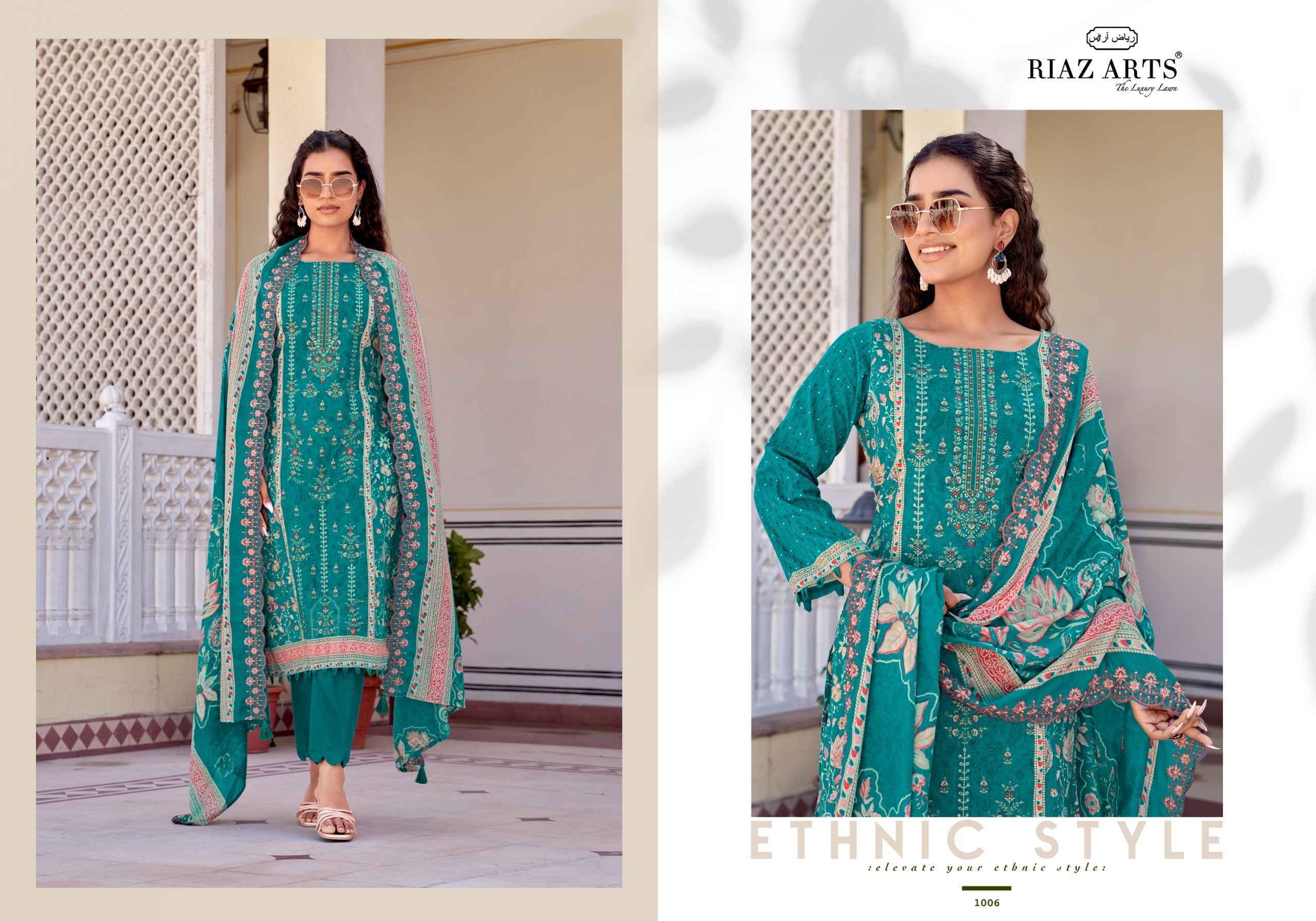 Riaz Arts Abu Rehan Lawn Cotton Dress Material - Wholesale Textile Market ( 6 pcs Catalog )