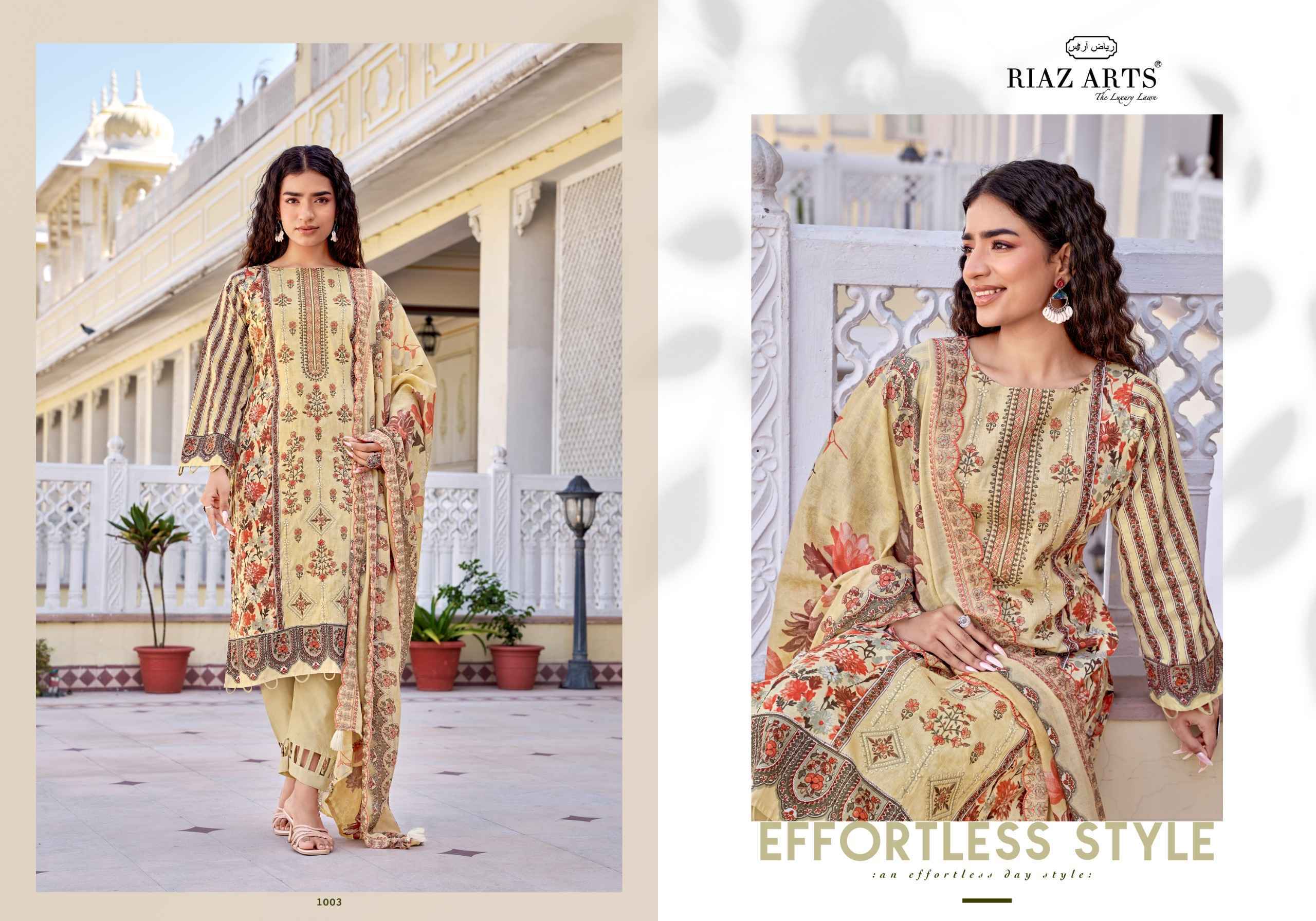 Riaz Arts Abu Rehan Lawn Cotton Dress Material - Wholesale Textile Market ( 6 pcs Catalog )