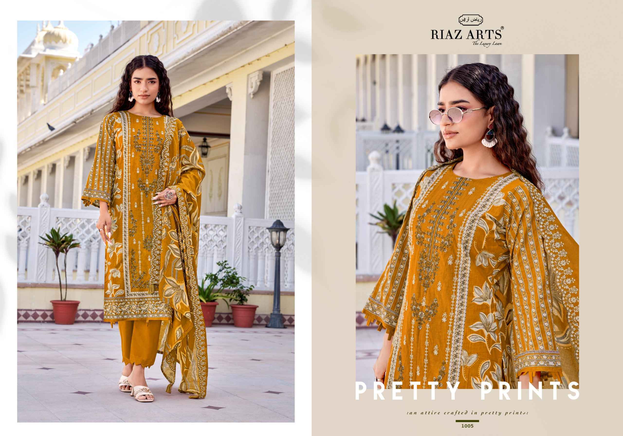 Riaz Arts Abu Rehan Lawn Cotton Dress Material - Wholesale Textile Market ( 6 pcs Catalog )