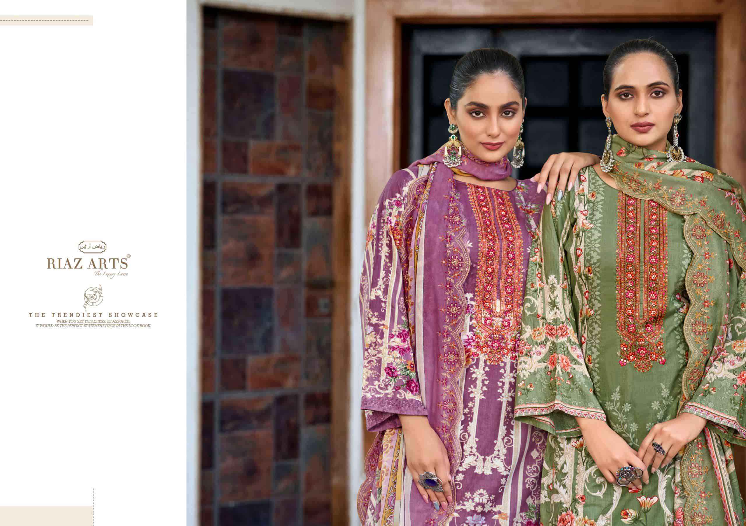 Riaz Arts Farah Exclusive Design Cotton Ladies Dress Material _ Wholesale Factory Rate ( 6 Pcs Catalog )