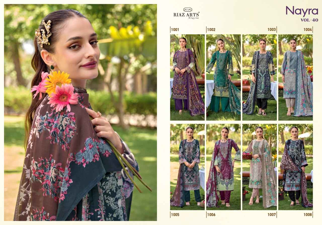 Riaz Arts Nayra Vol 40 Cotton Suits Price | Surat Cloth Market Wholesale