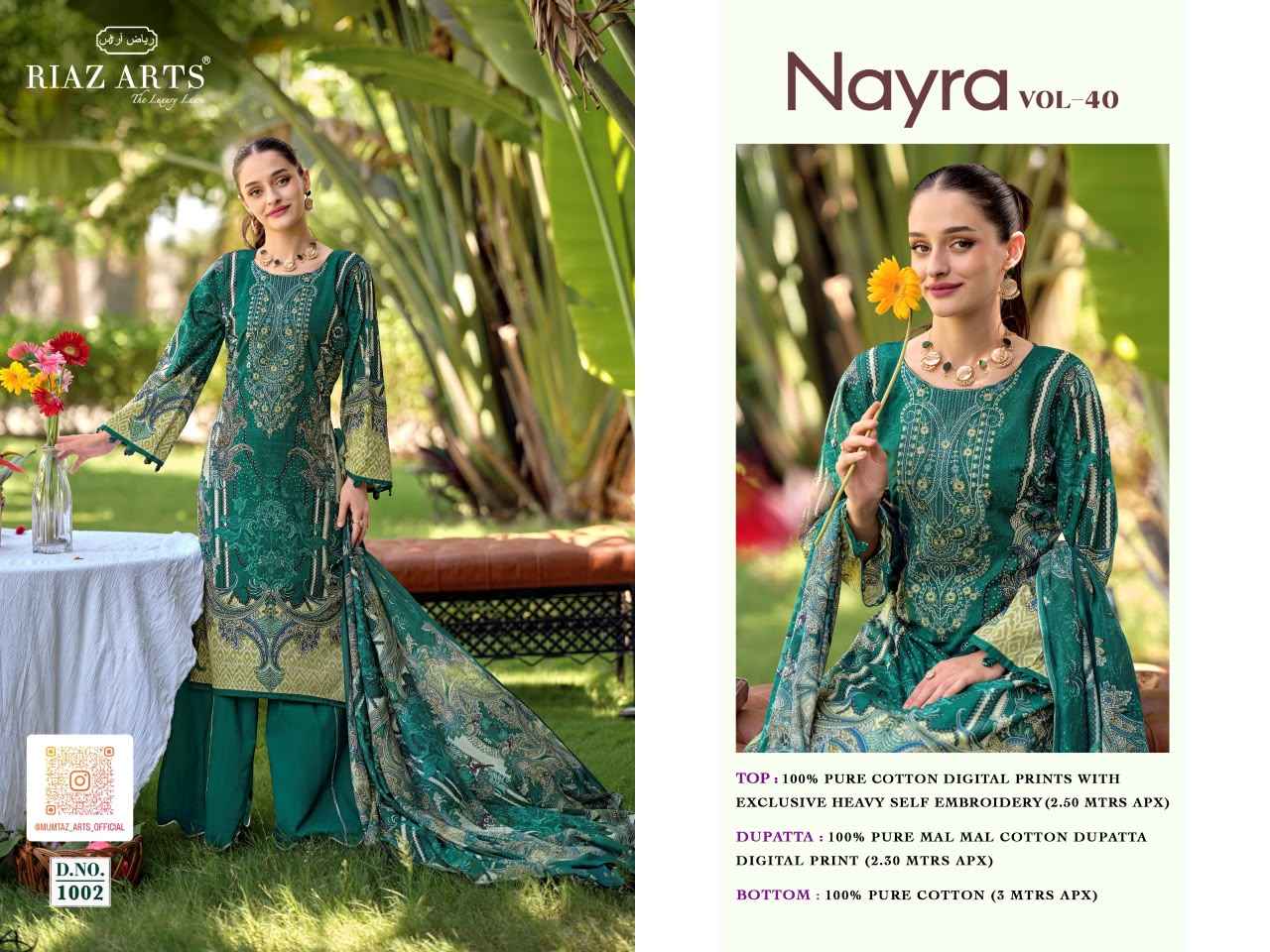 Riaz Arts Nayra Vol 40 Cotton Suits Price | Surat Cloth Market Wholesale