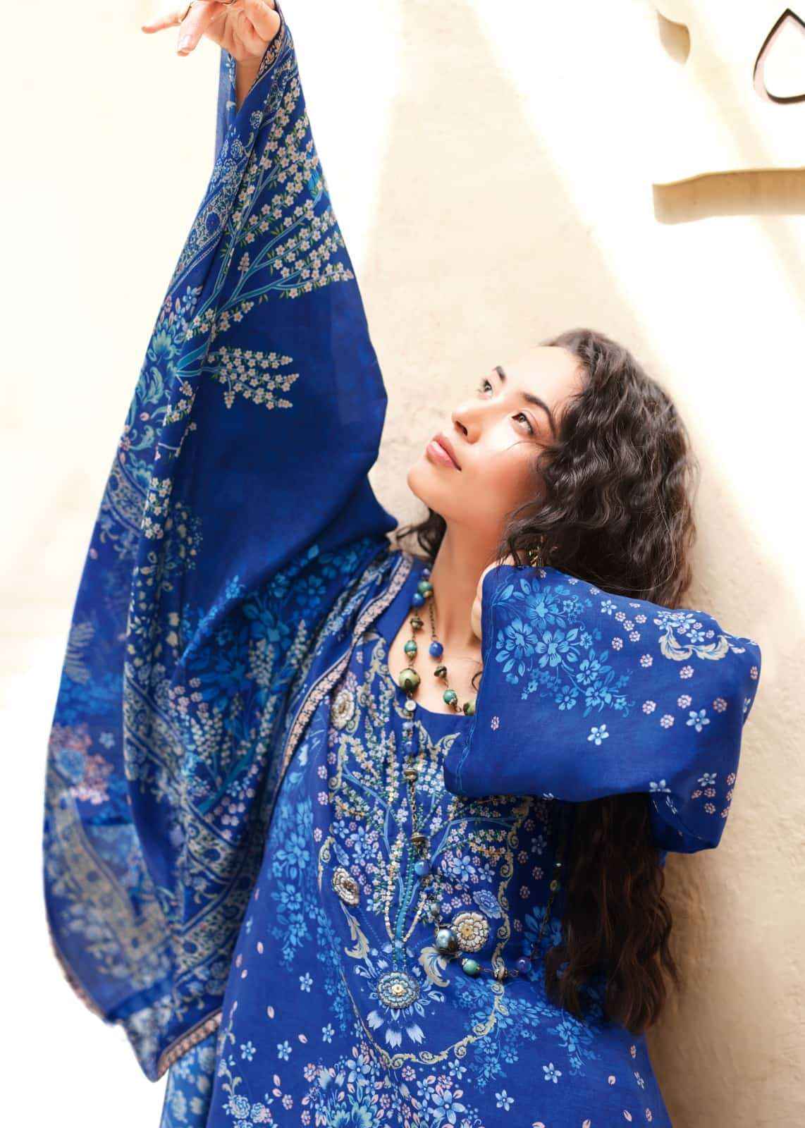 Sanaz Nazaara Digital Printed Exclusive Muslin Dress Material _ Wholesale Factory Rate ( 5 Pcs Catalog )