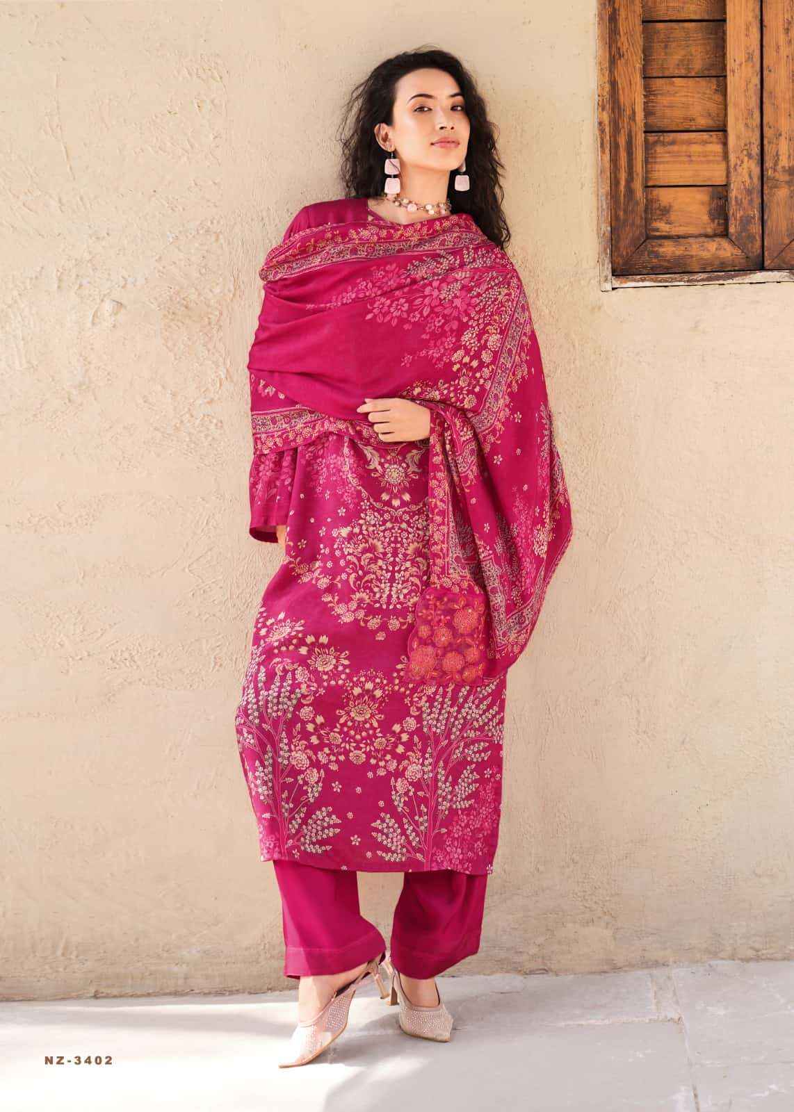 Sanaz Nazaara Digital Printed Exclusive Muslin Dress Material _ Wholesale Factory Rate ( 5 Pcs Catalog )