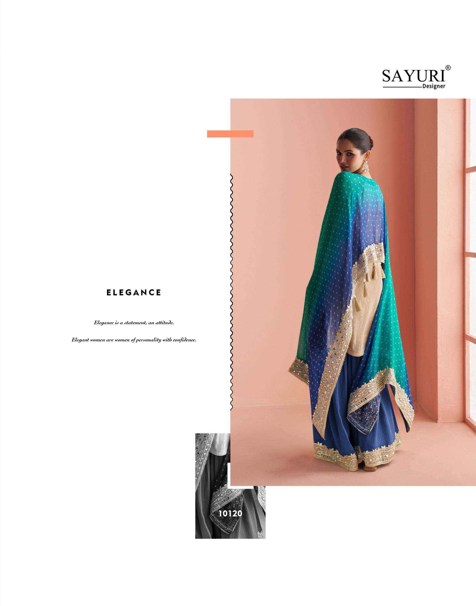 Sayuri Kaveri 10119 And 10120 Designer Poncho Style Sharara Dress  _ Wholesale Factory Rate ( 2 Pcs Catalog )