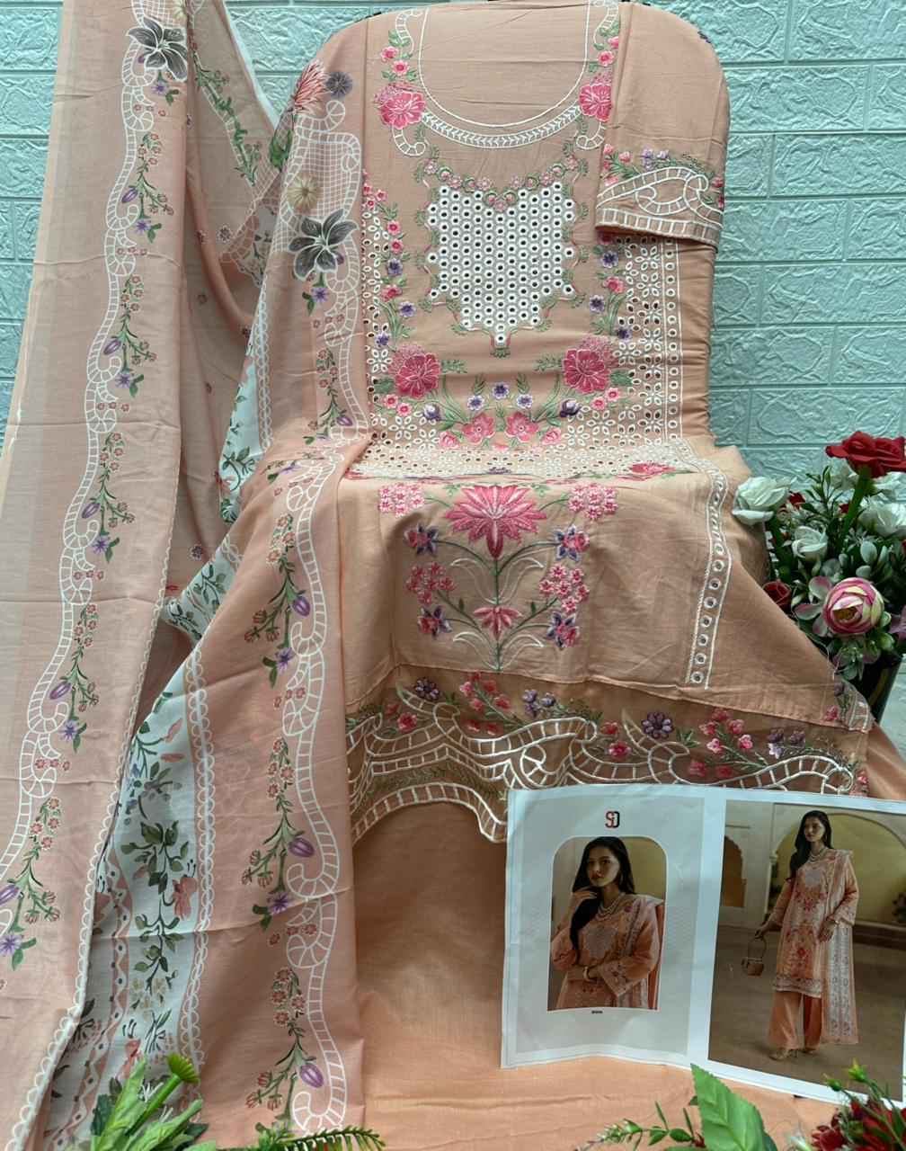 Shraddha Designer Elaf Premium Vol 1 - Cotton Dress Material - Surat Textile Market ( 6 pcs Catalog )