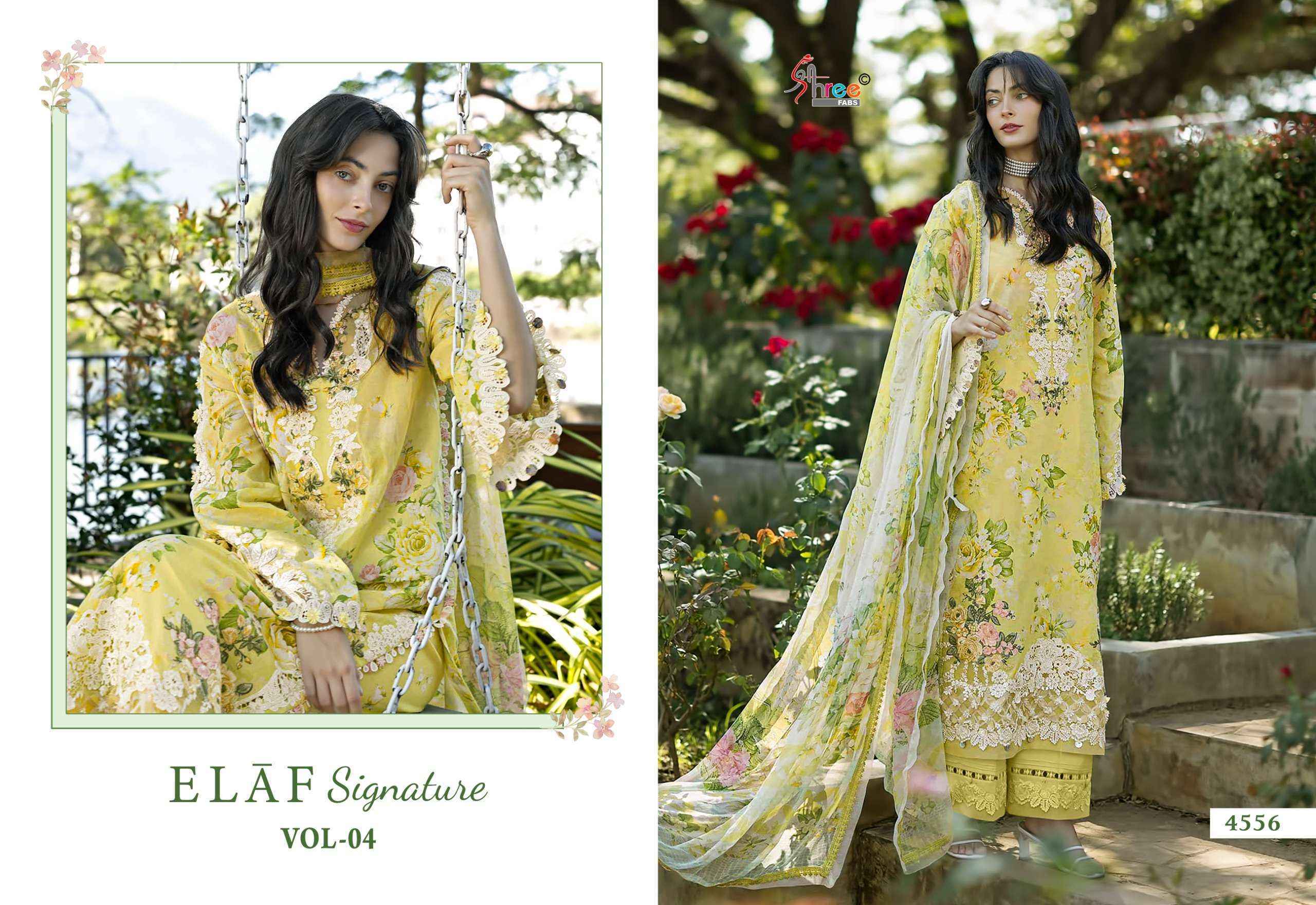 Shree Fabs Elaf Signature Vol 4 Cotton Dress Material _ Wholesale Factory Rate ( 8 Pcs Catalog )