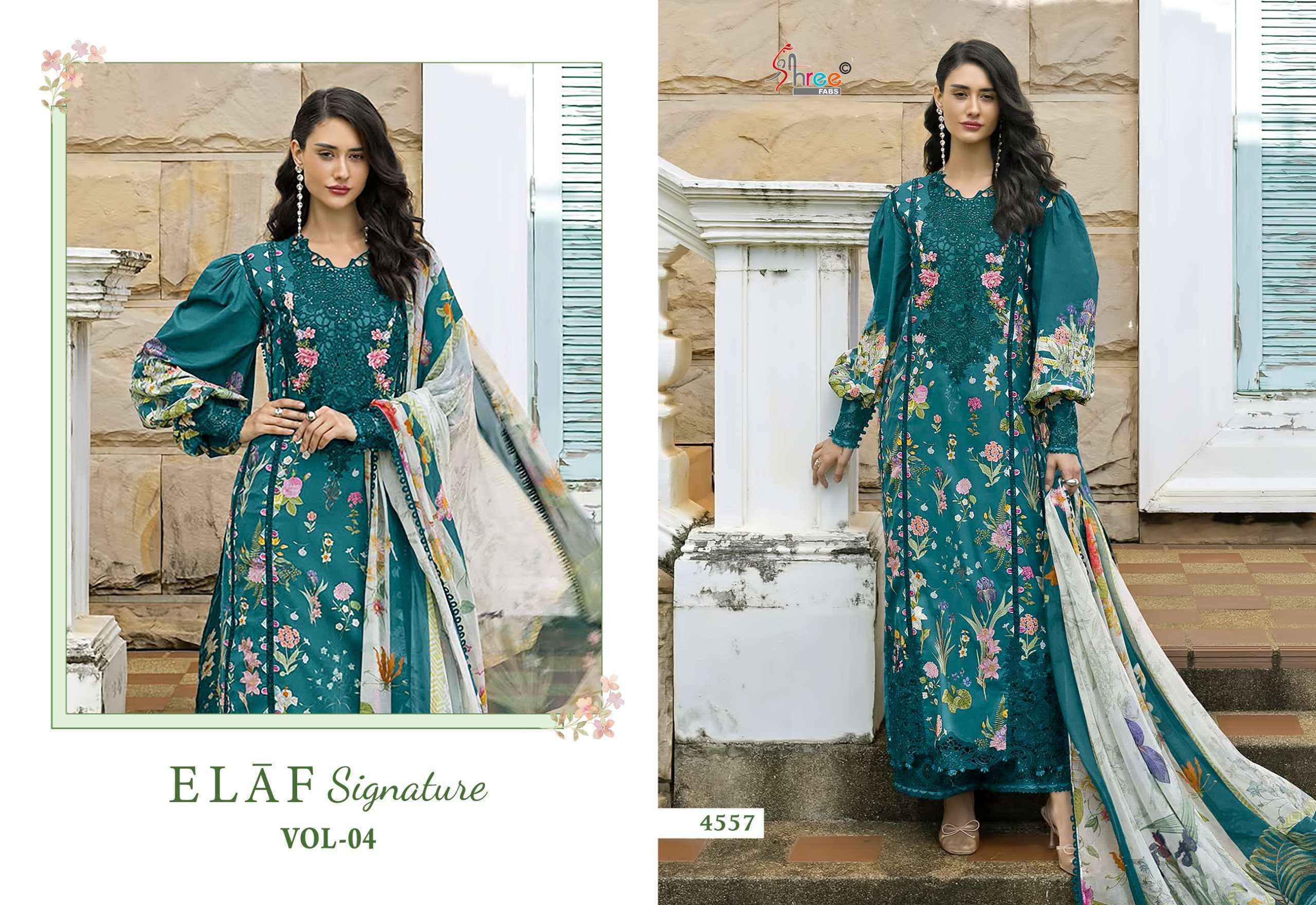 Shree Fabs Elaf Signature Vol 4 Cotton Dress Material _ Wholesale Factory Rate ( 8 Pcs Catalog )