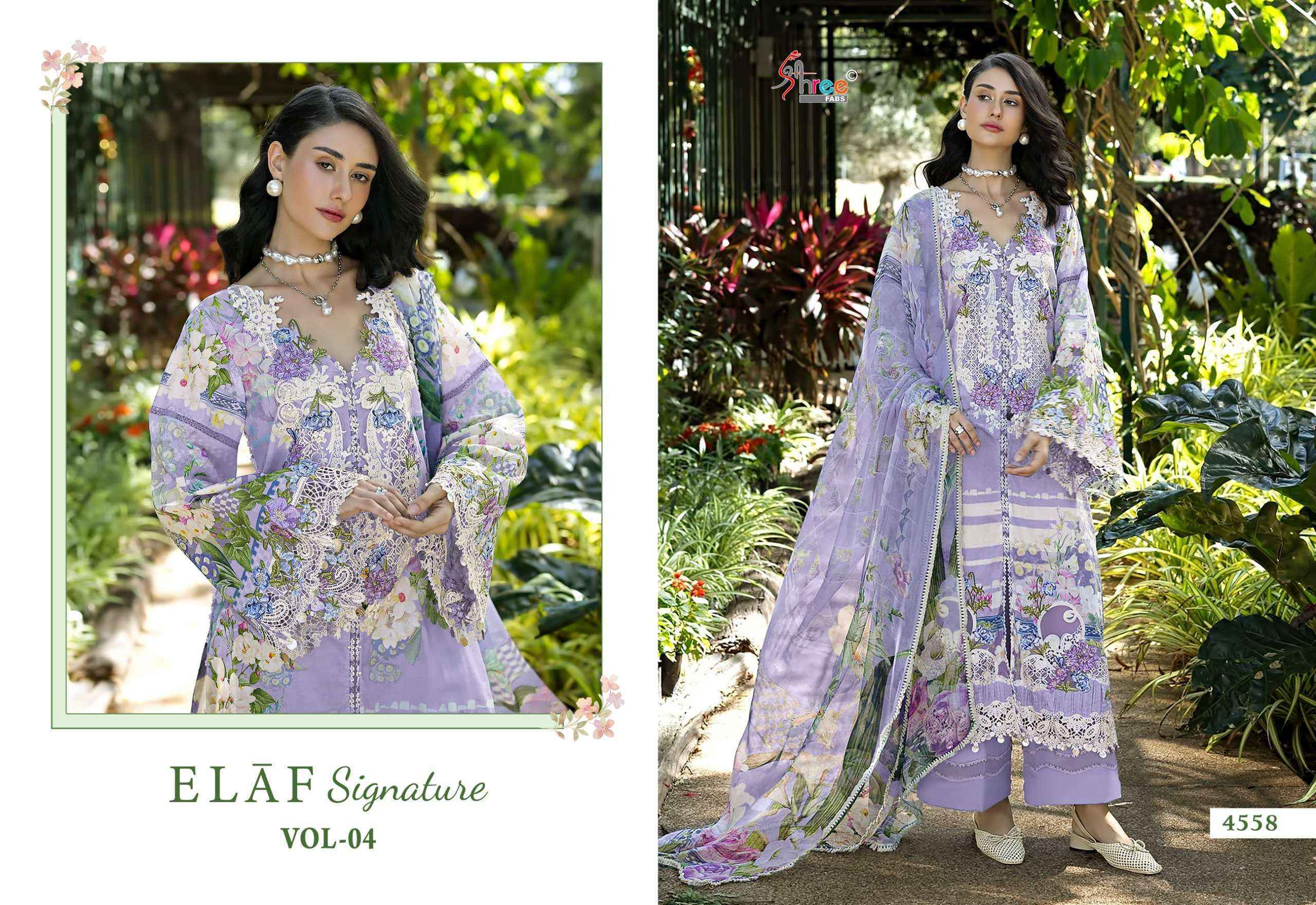 Shree Fabs Elaf Signature Vol 4 Cotton Dress Material _ Wholesale Factory Rate ( 8 Pcs Catalog )