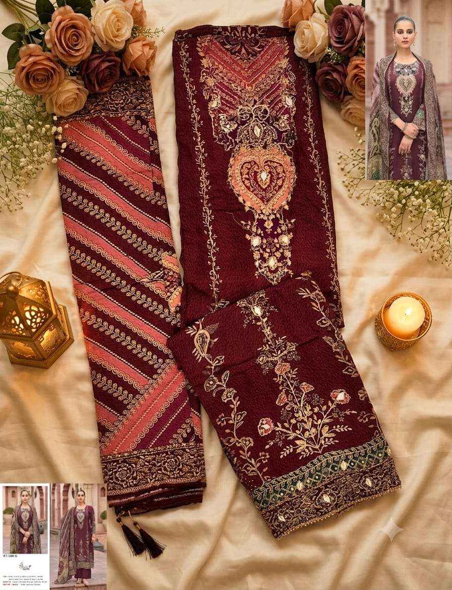 Shree Fabs Kt 398 Abcd Designer Muslin Pakistani Suit Wholesale Price ( 4 Pcs Catalog )