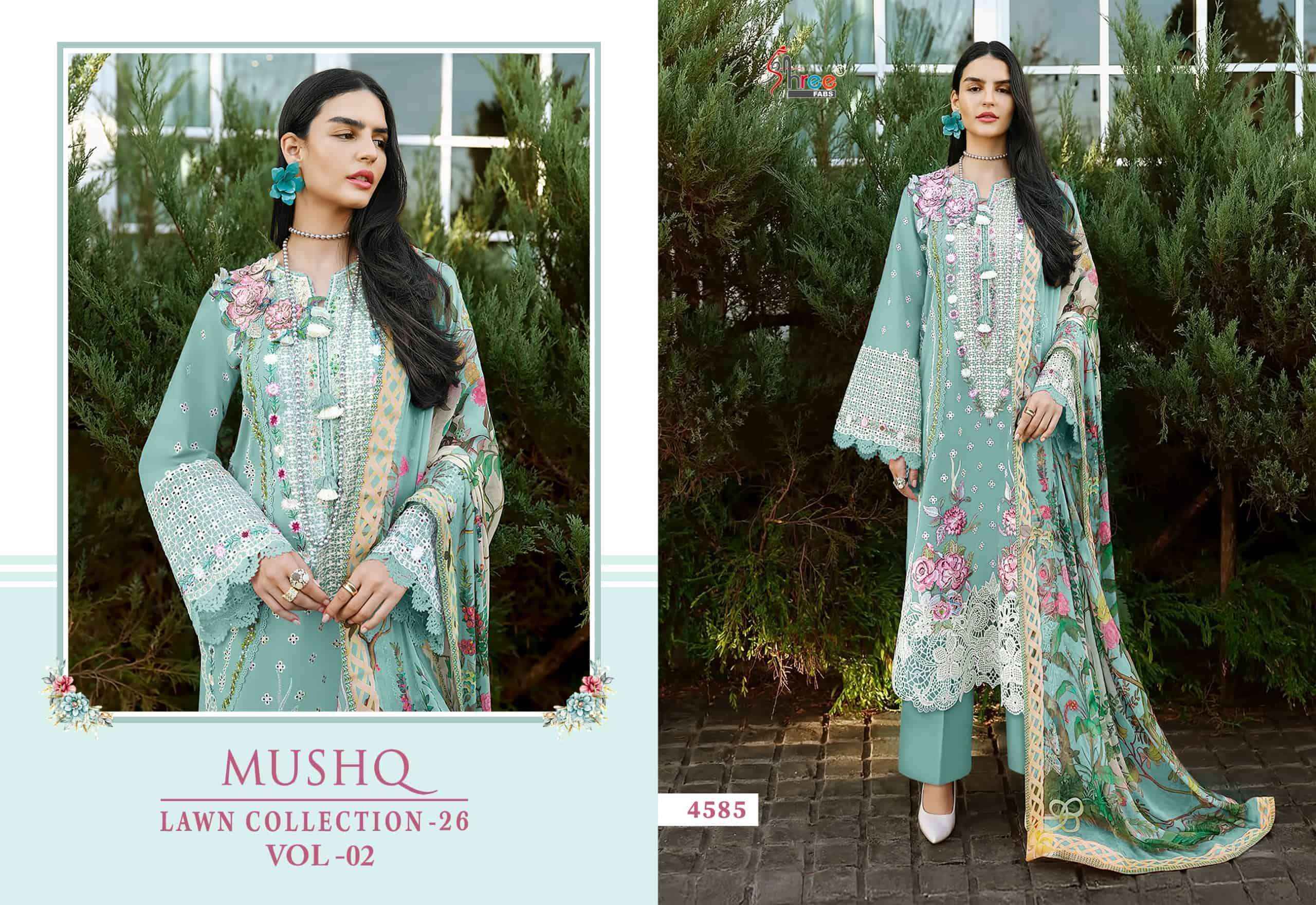 Shree Fabs Mushq Lawn Collection 26 Vol 2 Pure Cotton Pakistani Suit ( 6 Pcs Catalog )