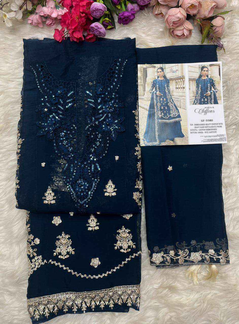 Shree Fabs Sf 5580 Colors Partywear Style Pakistani Dress Material _ Wholesale Factory Rate ( 4 Pcs Catalog )