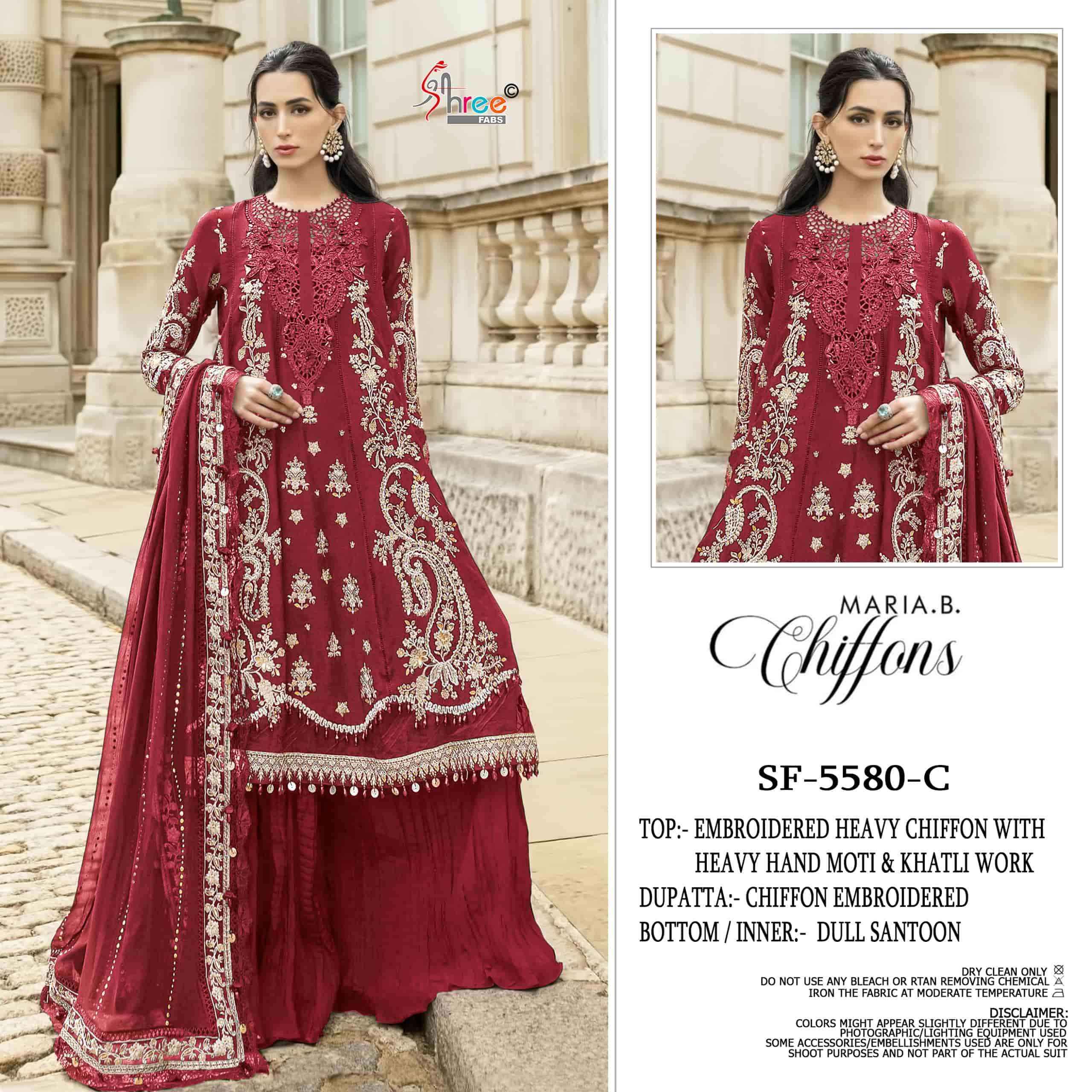 Shree Fabs Sf 5580 Colors Partywear Style Pakistani Dress Material _ Wholesale Factory Rate ( 4 Pcs Catalog )