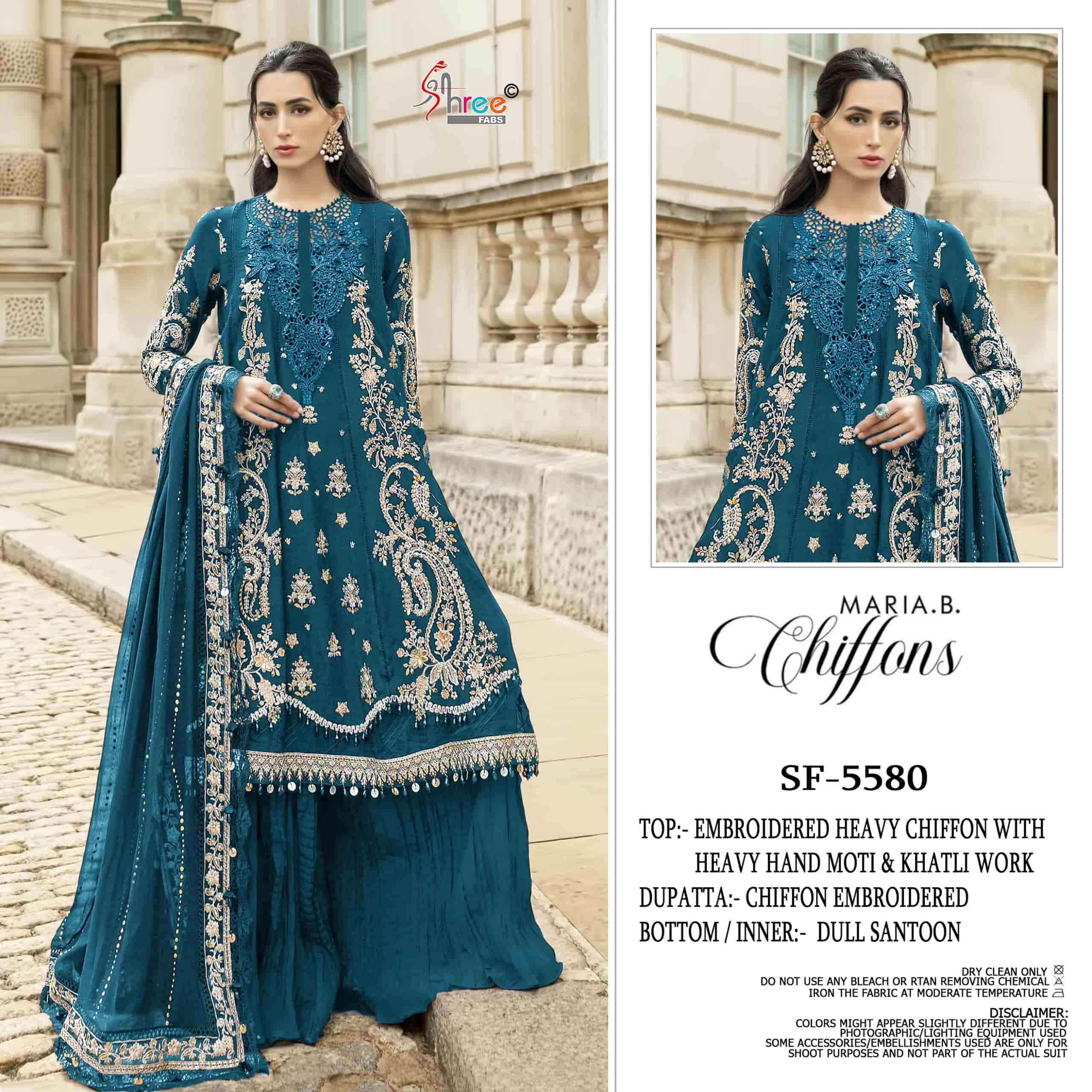 Shree Fabs Sf 5580 Colors Partywear Style Pakistani Dress Material _ Wholesale Factory Rate ( 4 Pcs Catalog )