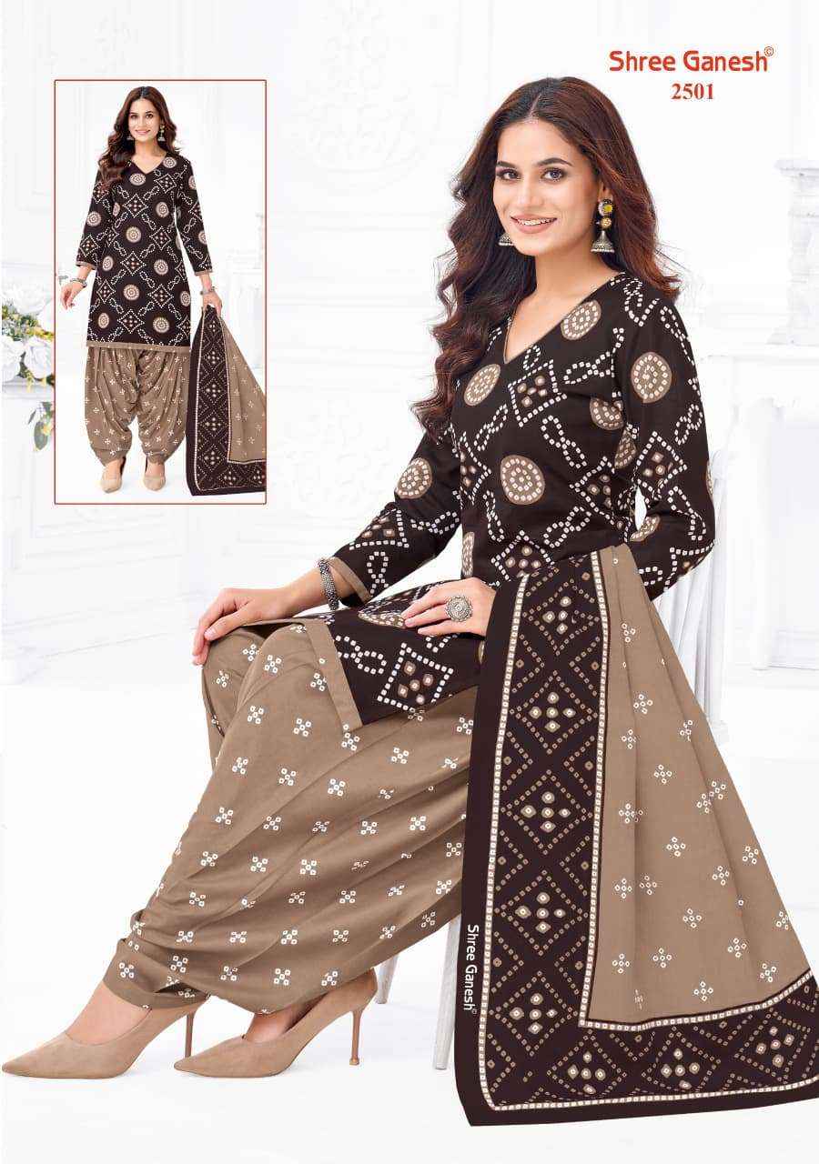 Shree Ganesh Bandhani Vol 5 Heavy Cotton Bandhani Dress Material Wholesale Price ( 15 Pcs Catalog )