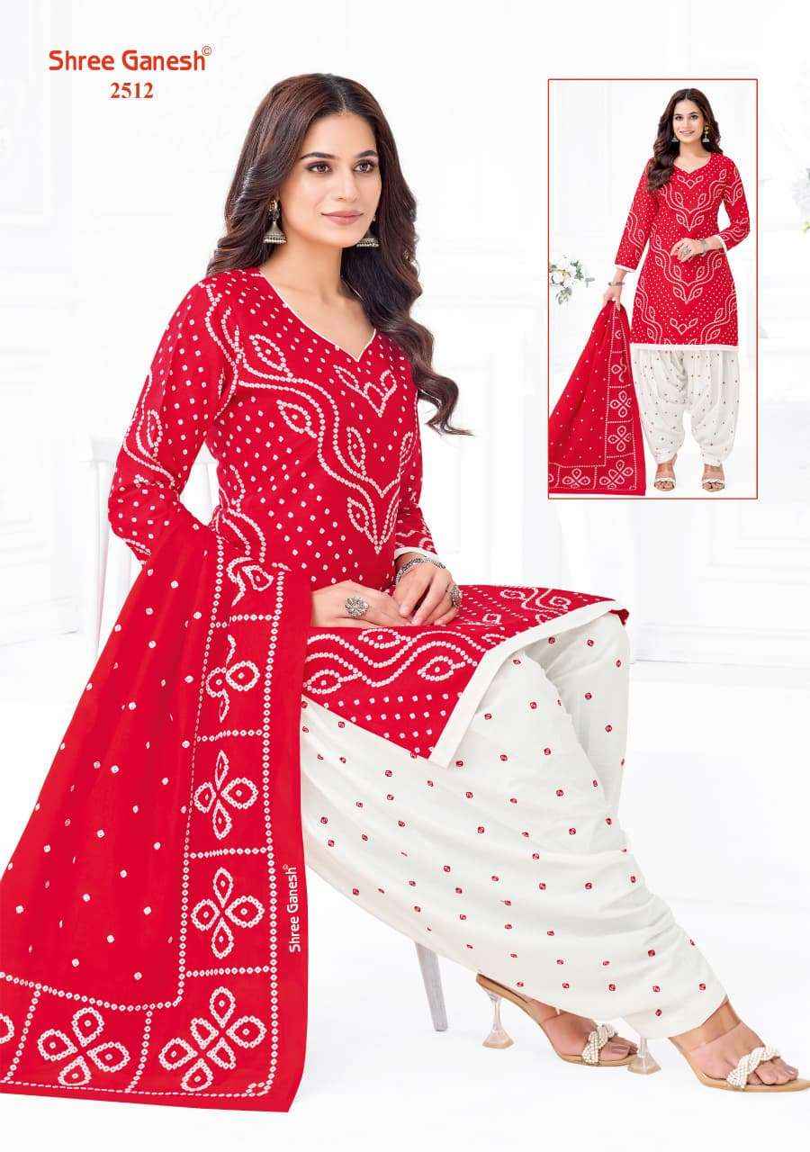 Shree Ganesh Bandhani Vol 5 Heavy Cotton Bandhani Dress Material Wholesale Price ( 15 Pcs Catalog )