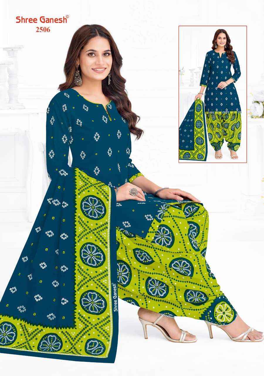 Shree Ganesh Bandhani Vol 5 Heavy Cotton Bandhani Dress Material Wholesale Price ( 15 Pcs Catalog )