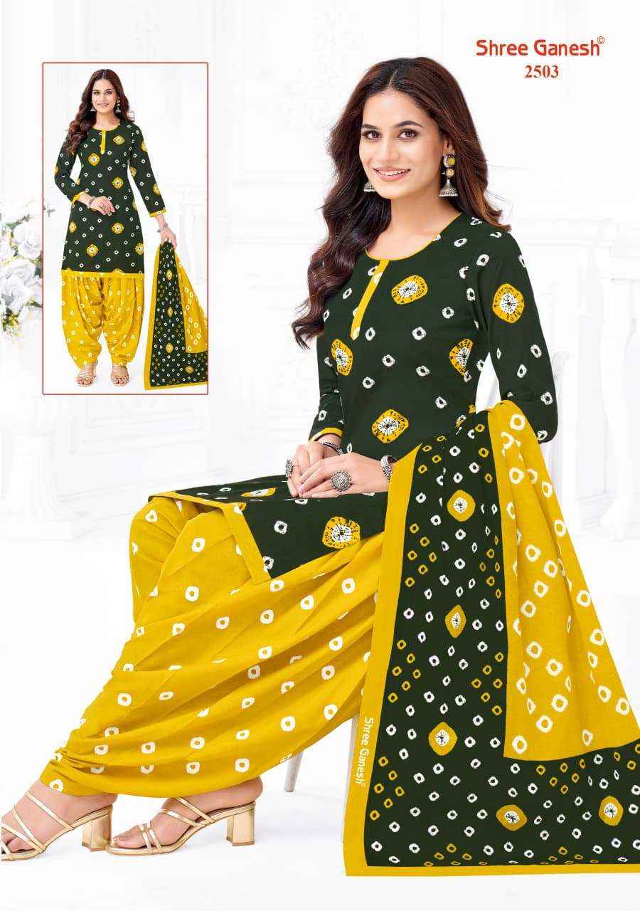 Shree Ganesh Bandhani Vol 5 Heavy Cotton Bandhani Dress Material Wholesale Price ( 15 Pcs Catalog )
