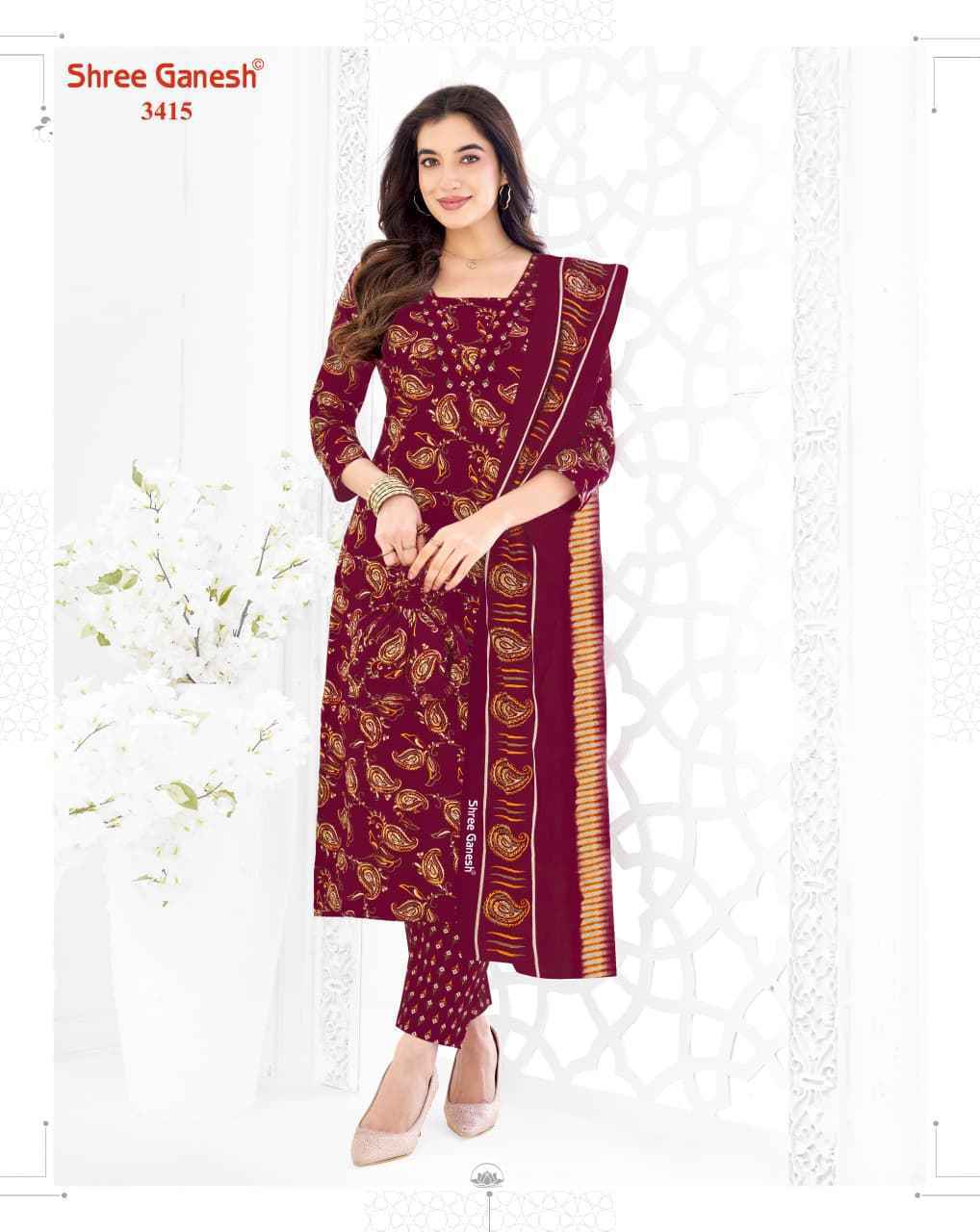 Shree Ganesh Samaiyra Vol 24 Cotton Dress Material _ Wholesale Factory Rate ( 20 Pcs Catalog )