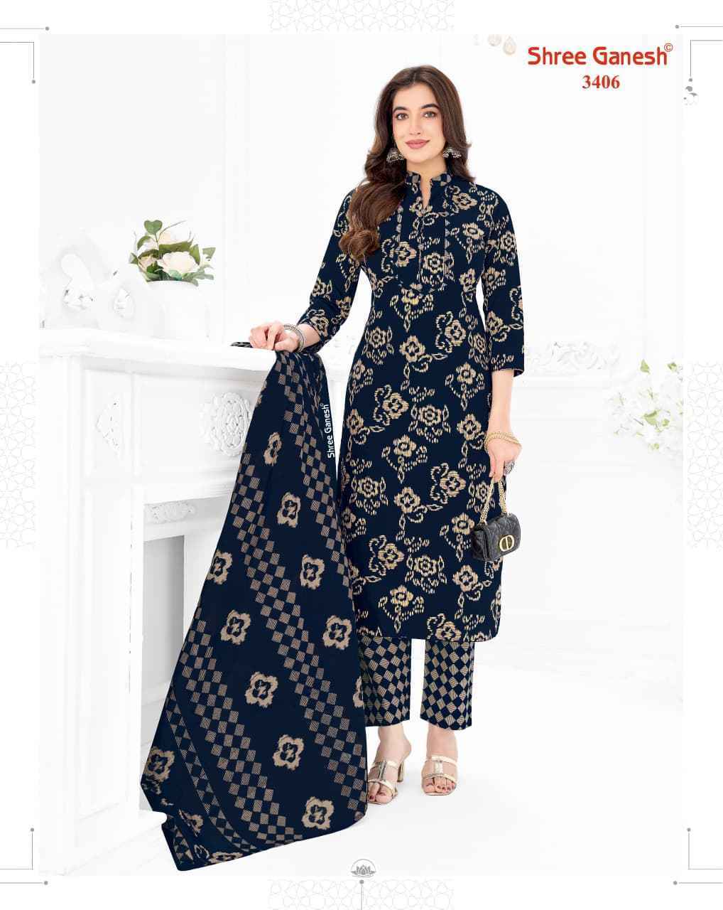 Shree Ganesh Samaiyra Vol 24 Cotton Dress Material _ Wholesale Factory Rate ( 20 Pcs Catalog )