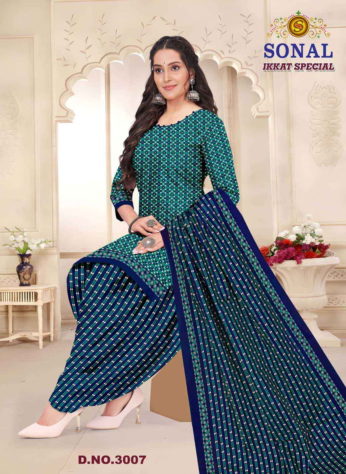 Sonal Textile Ikkat Special Vol 3 Pure Cotton Printed Dress _ Wholesale Factory ( 10 Pcs Catalog )