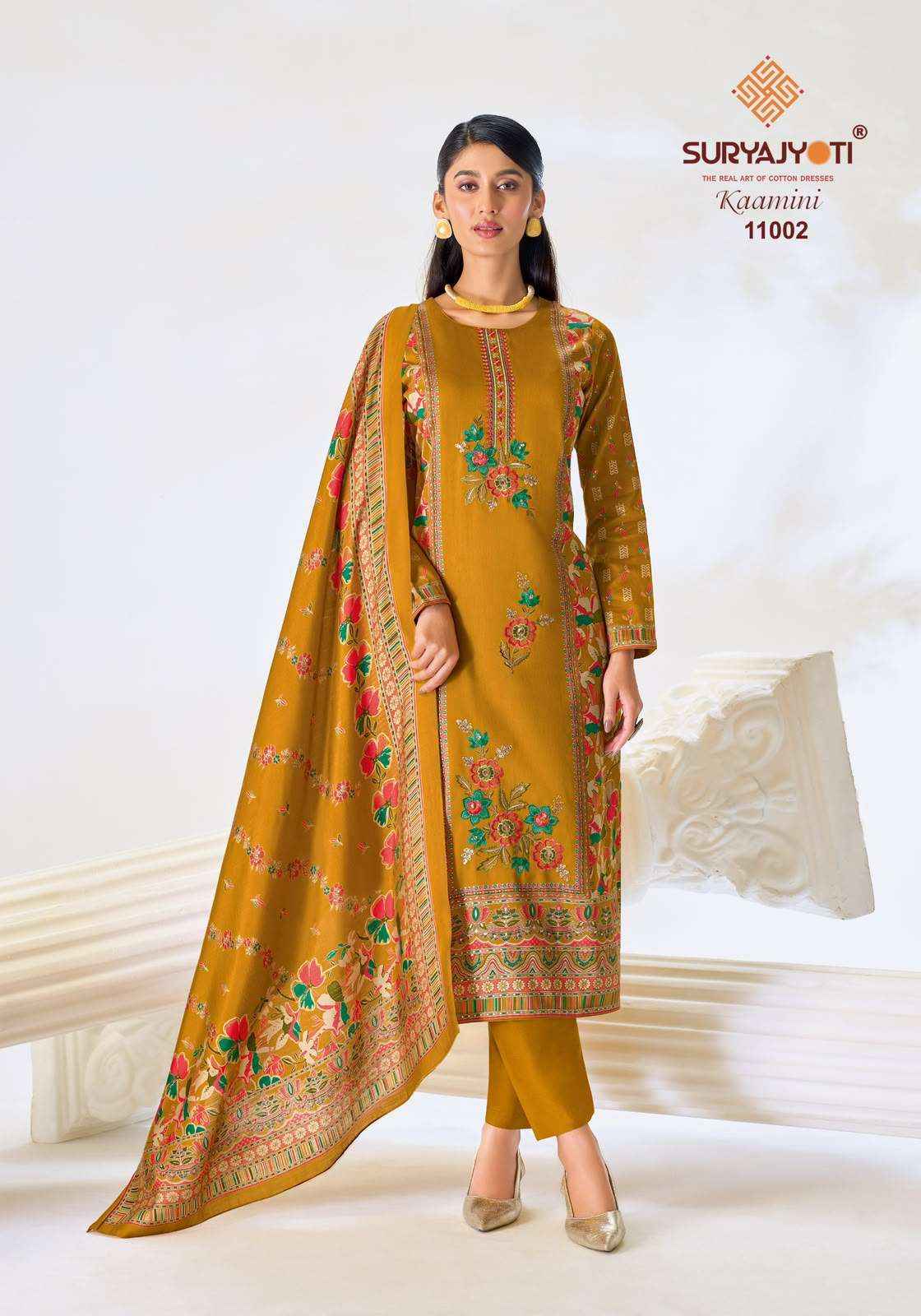 Suryajyoti Kaamini Vol 11 Premium Wear Satin Dress Material _ Wholesale Factory Rate ( 6 Pcs Catalog )