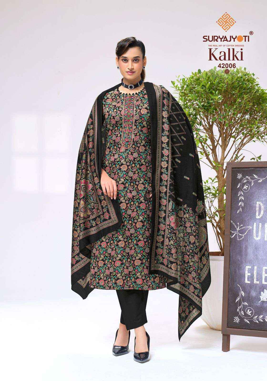 Suryajyoti Kalki Vol 42 Fancy Jam Satin Dress Material _ Wholesale Factory Rate ( 8 Pcs Catalog )